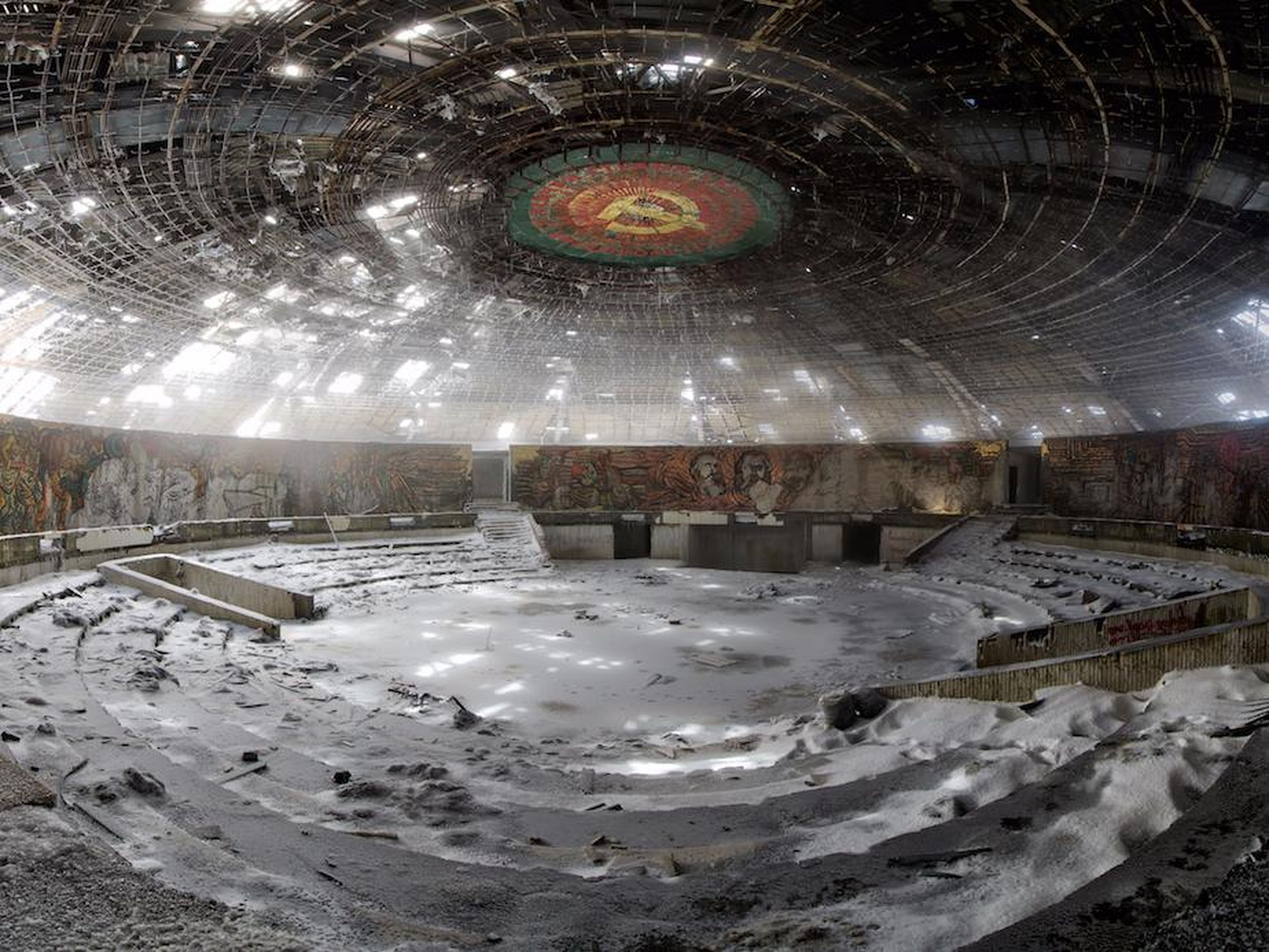 The Buzludzha Monument was once the House of the Bulgarian Communist Party.