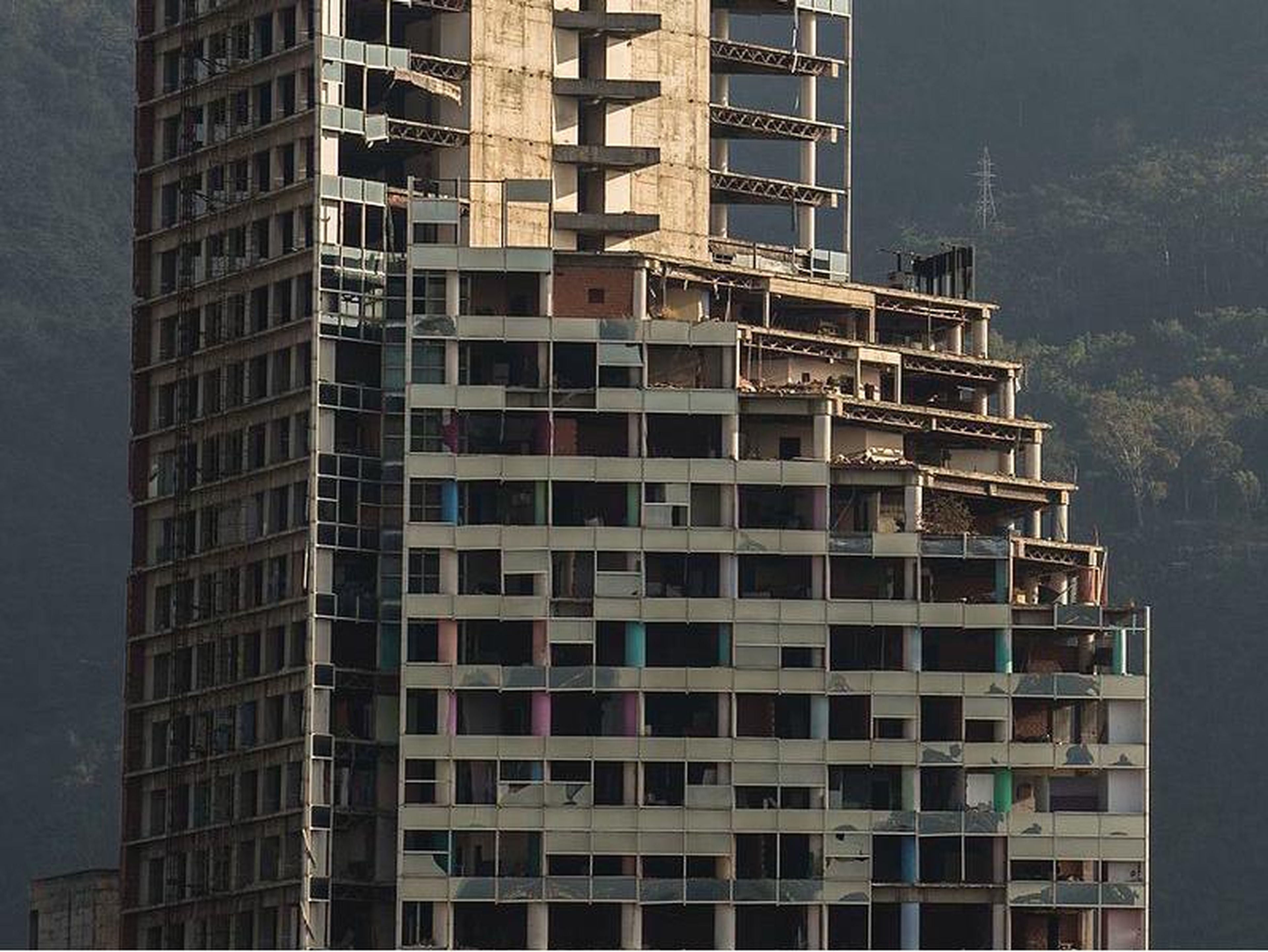 This skyscraper in Caracas remains unfinished.