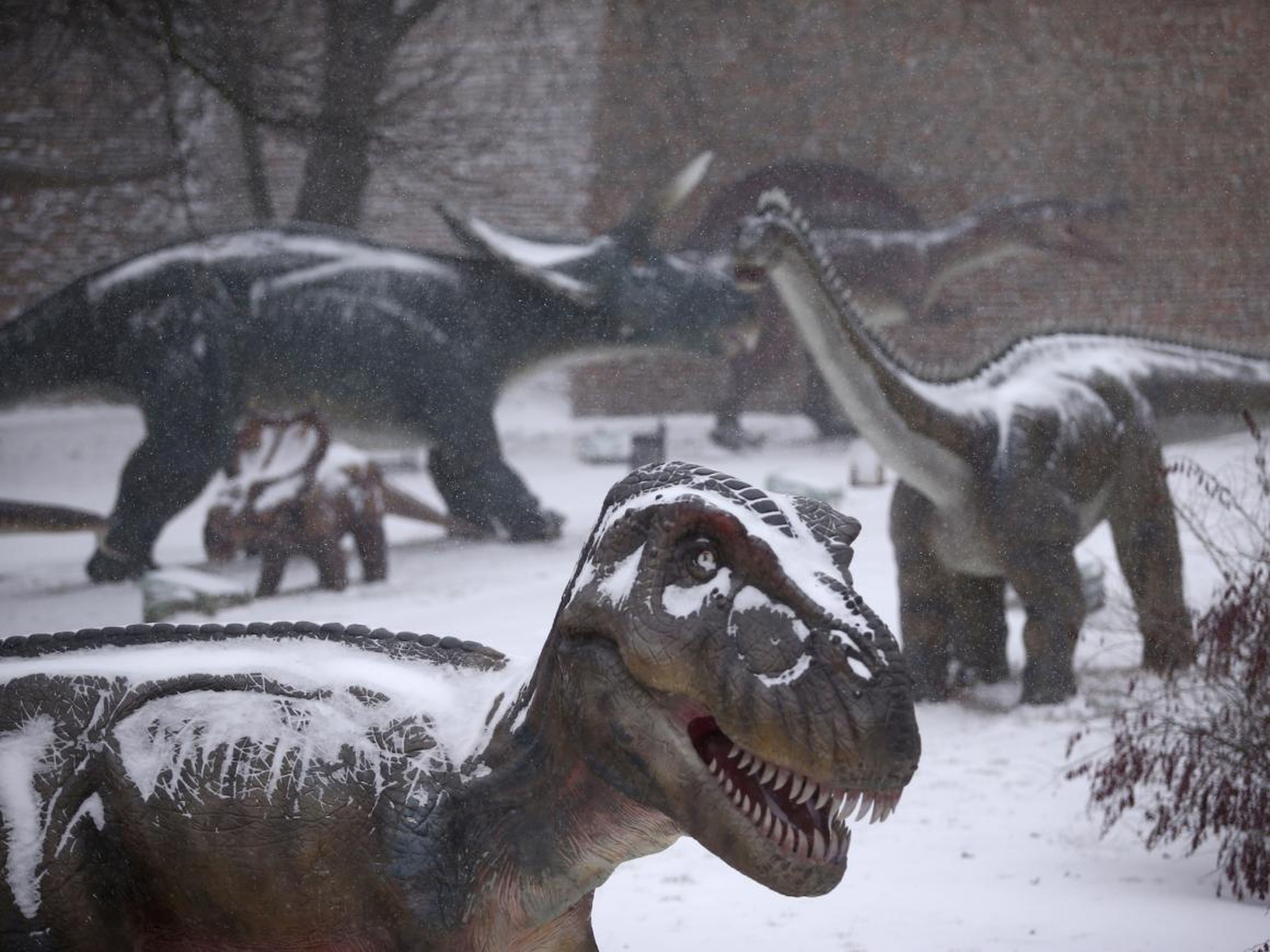 Un parque de dinosaurios en Belgrado, Serbia, en febrero de 2018.
