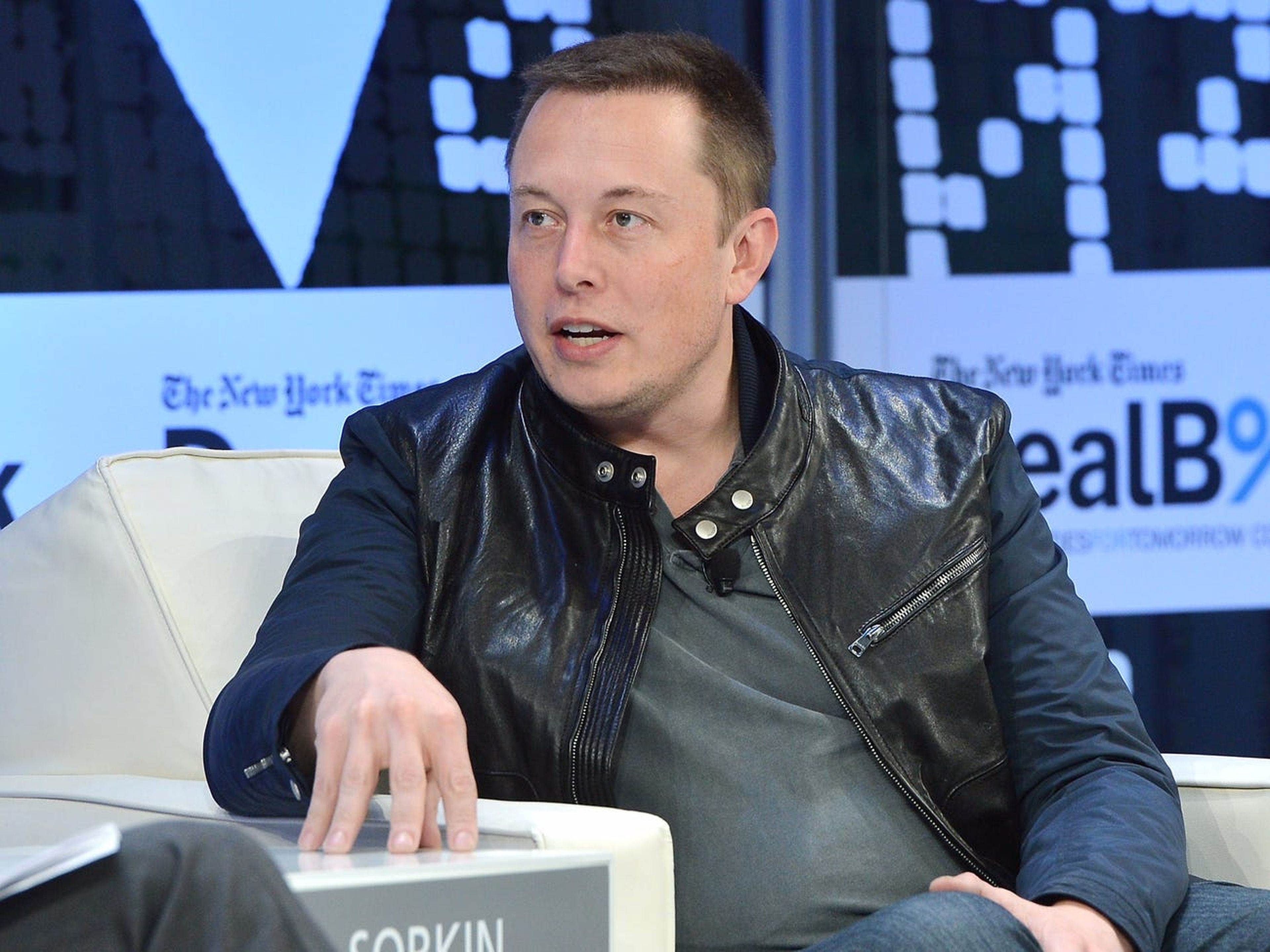 Elon Musk, CEO de Tesla, durante una conferencia
