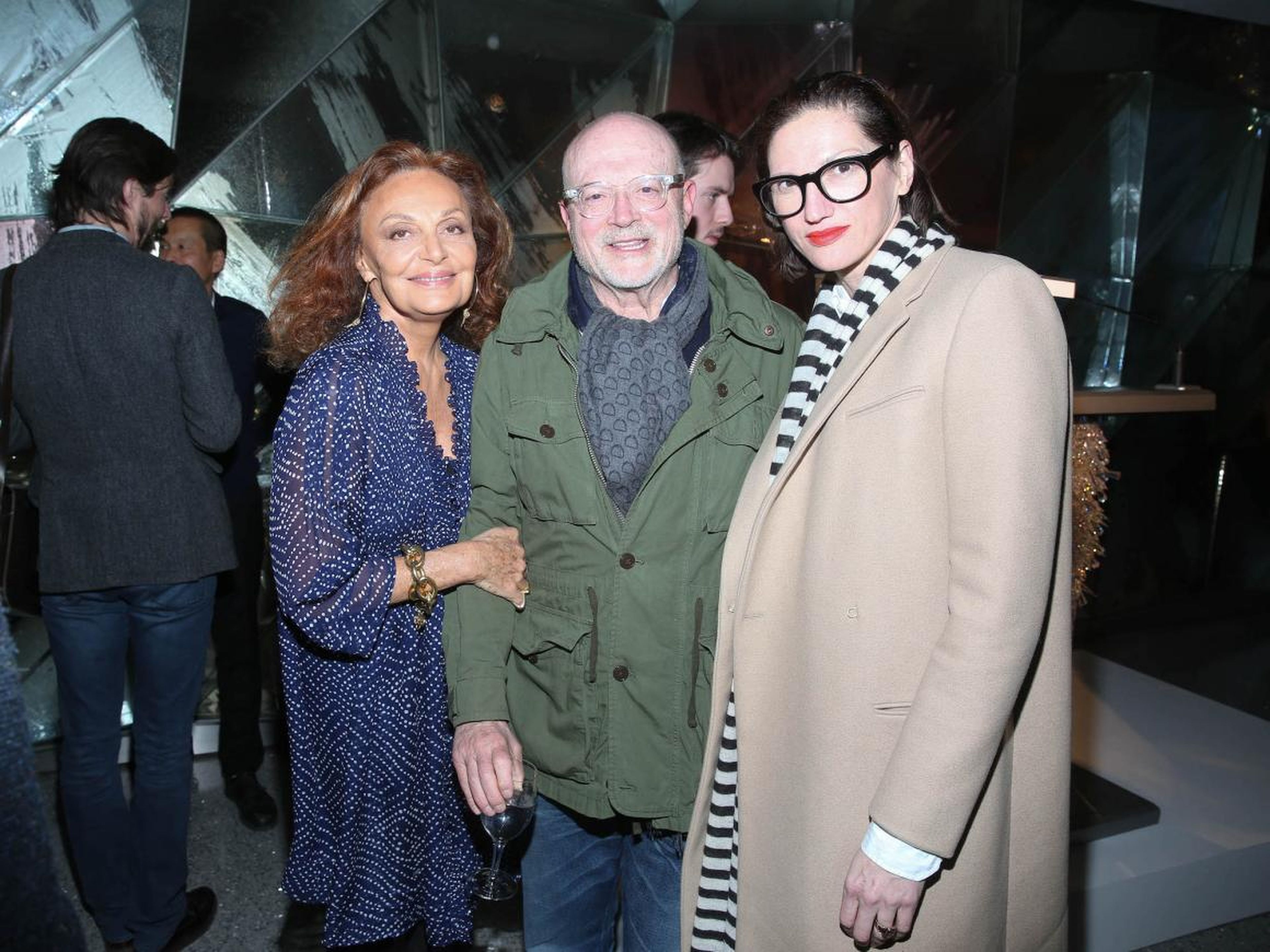 Mickey Drexler con Diane von Furstenberg y Jenna Lyons.