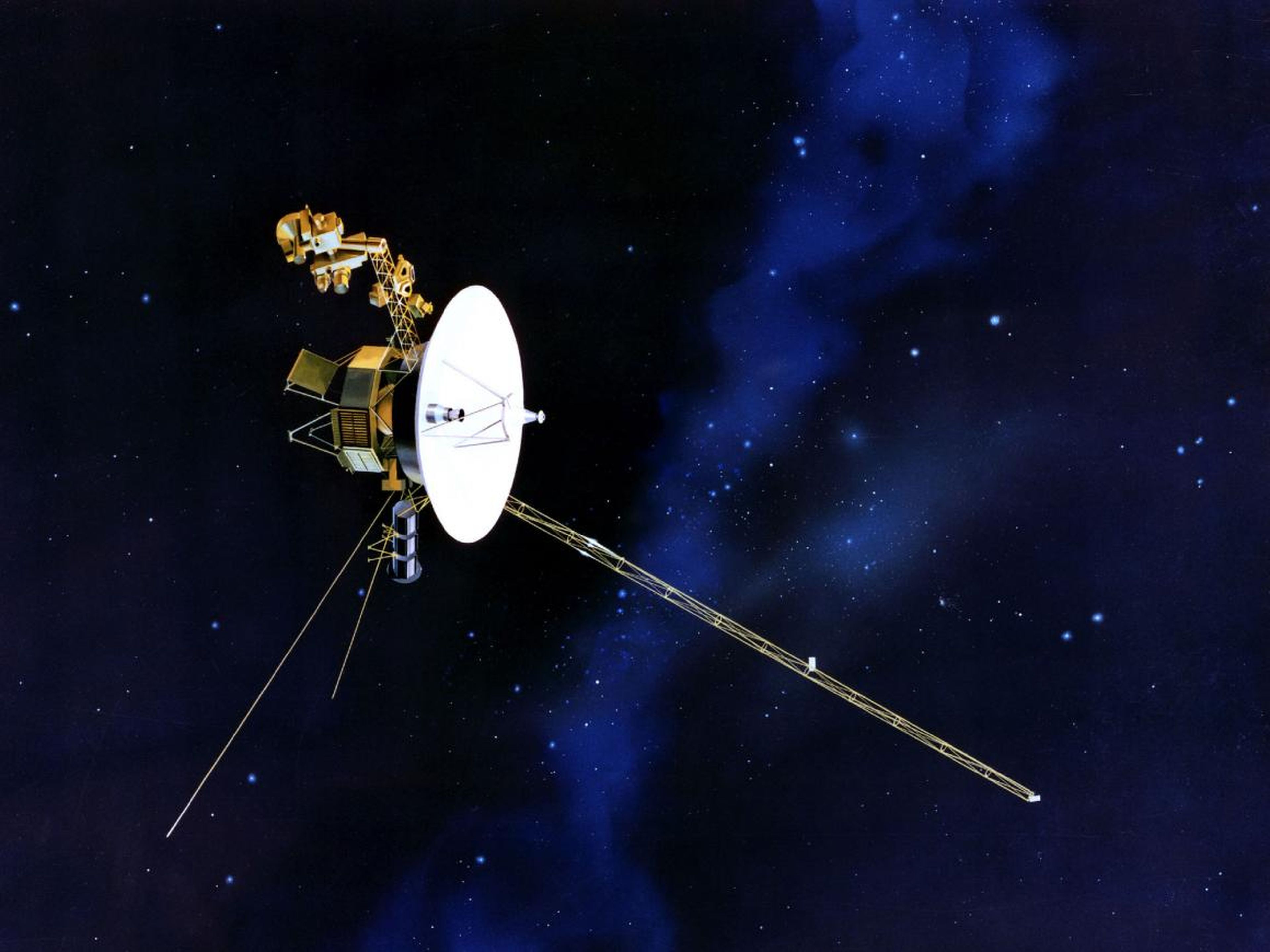 An illustration of NASA's Voyager spacecraft.