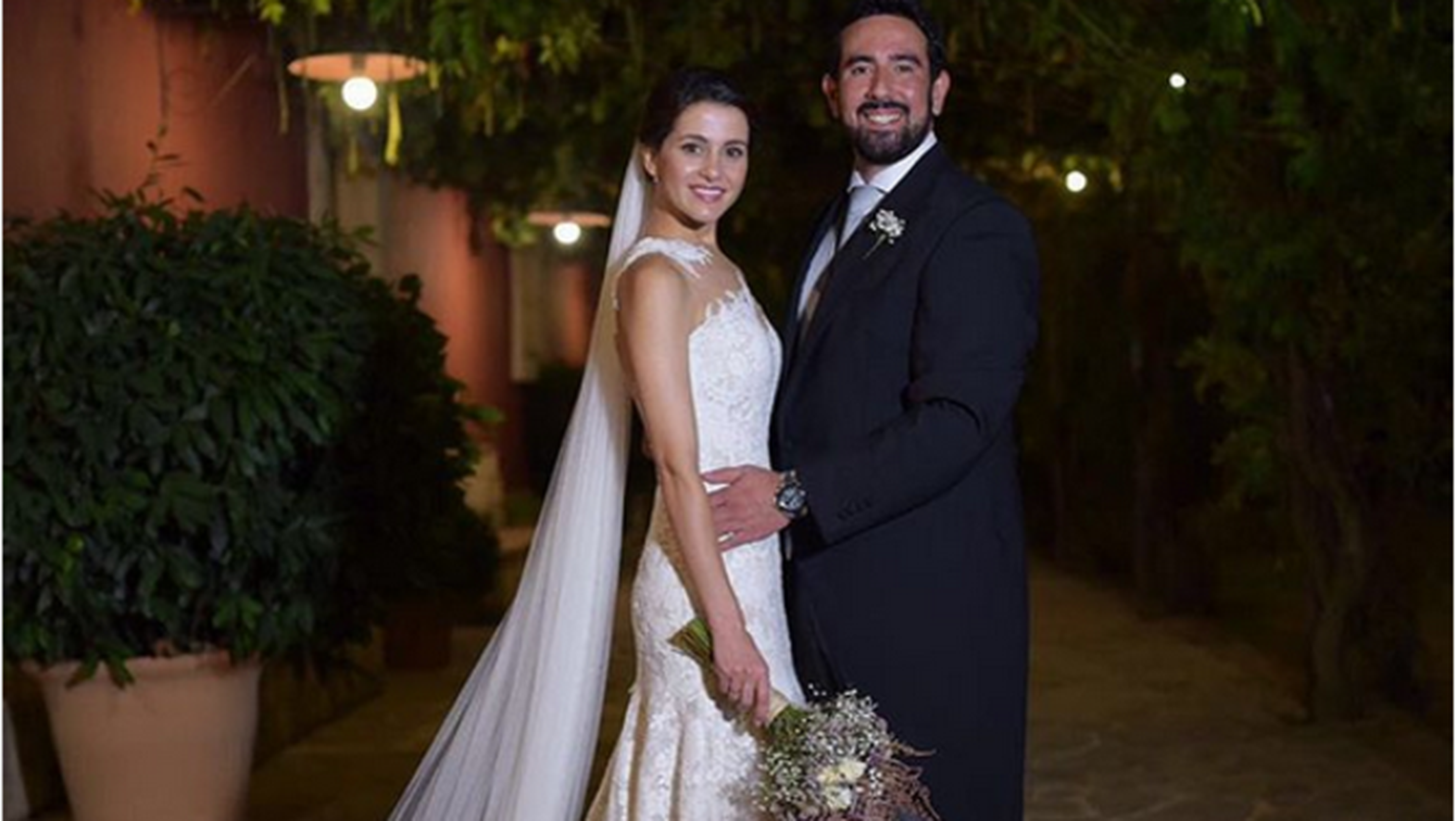 Inés Arrimadas y Xavier Cima, en su boda.