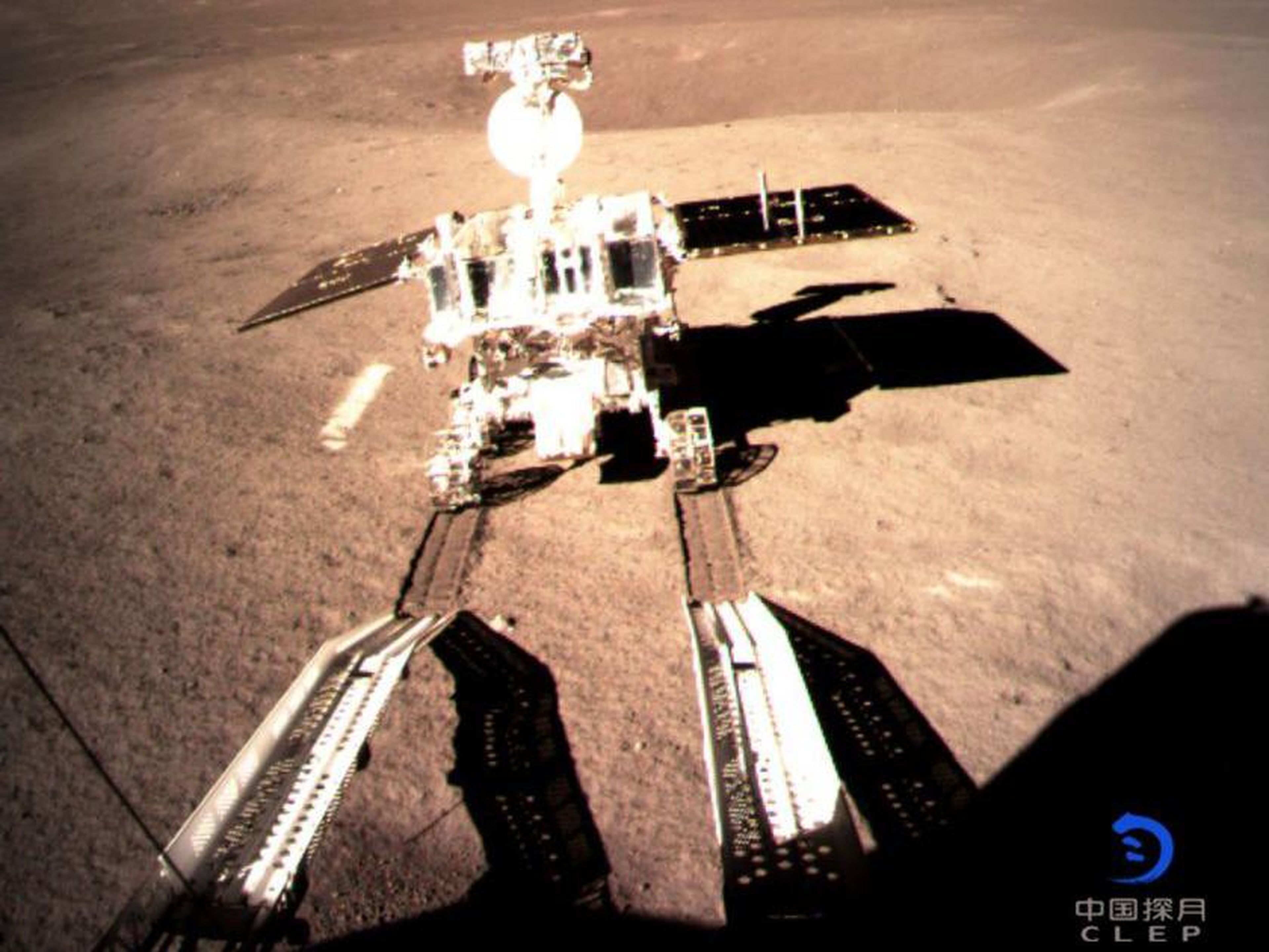 The Yutu-2 rover rolled onto the lunar surface on January 3, 2019 as part of the Chang'e 4 mission to the far side of the moon.