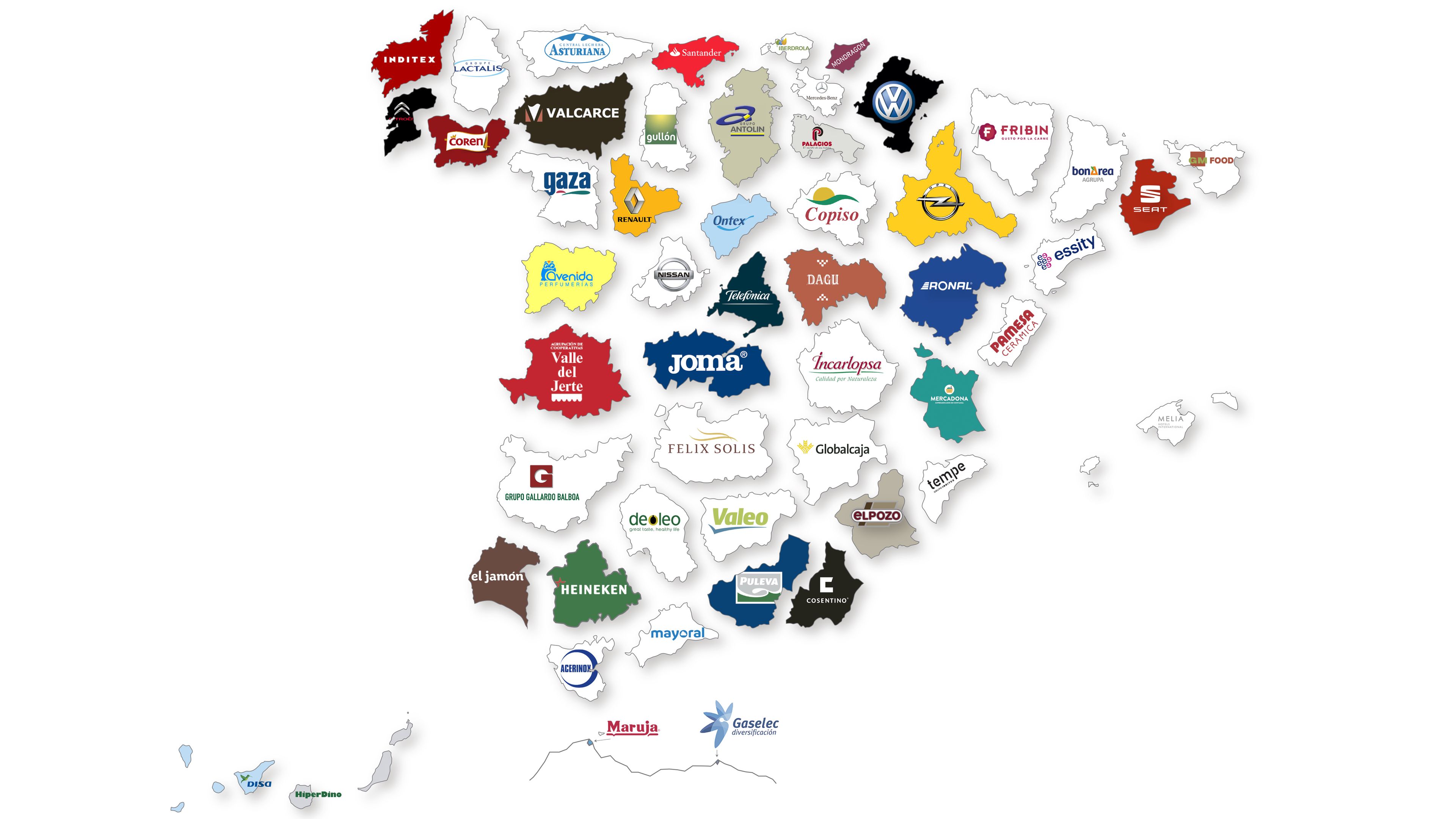 Mapa las 50 empresas más importantes de por provincias | Business Insider España