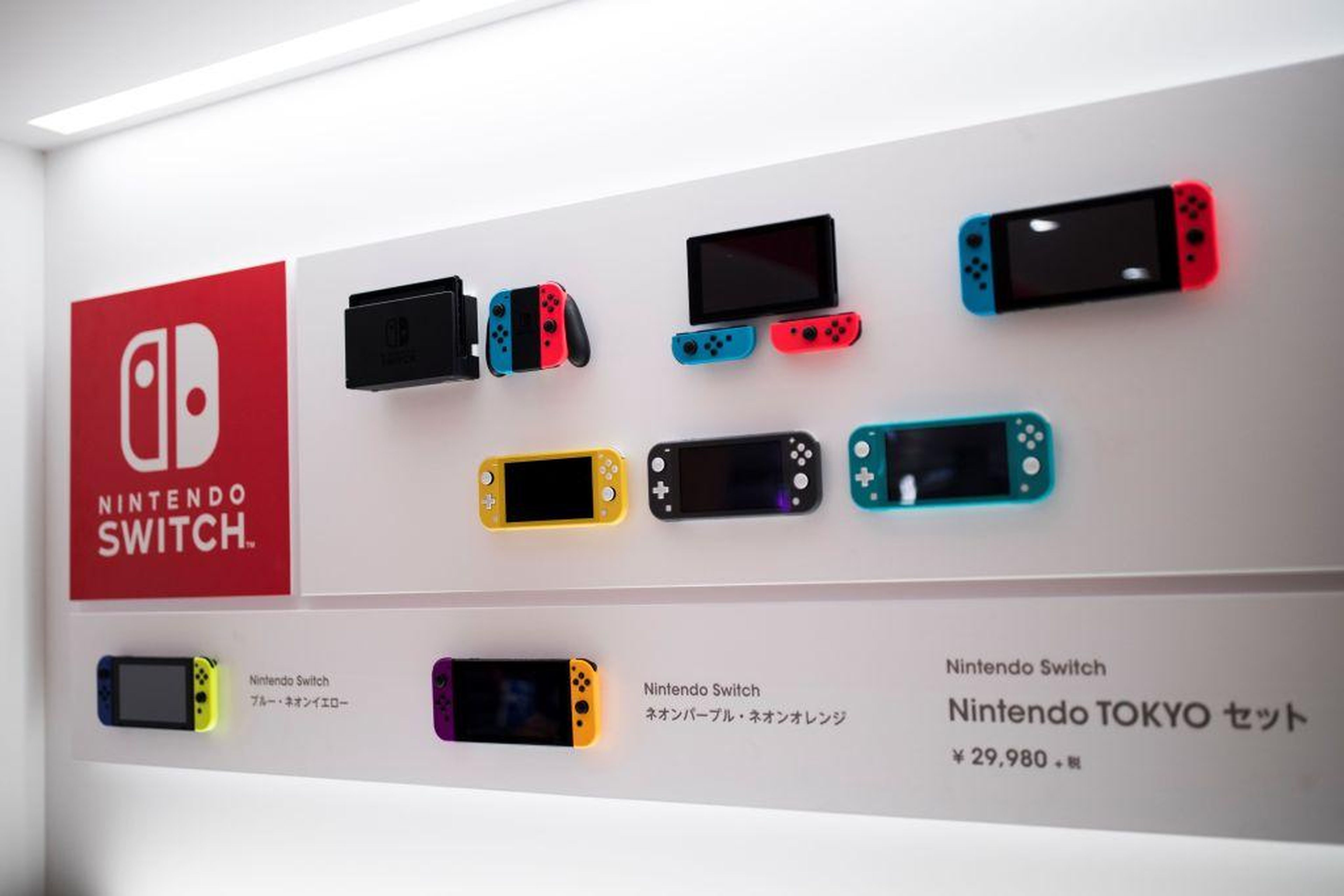 At Nintendo Tokyo, every version of the Switch — the company's newest console — is on display. Customers can also use demo stations to try new Switch games.
