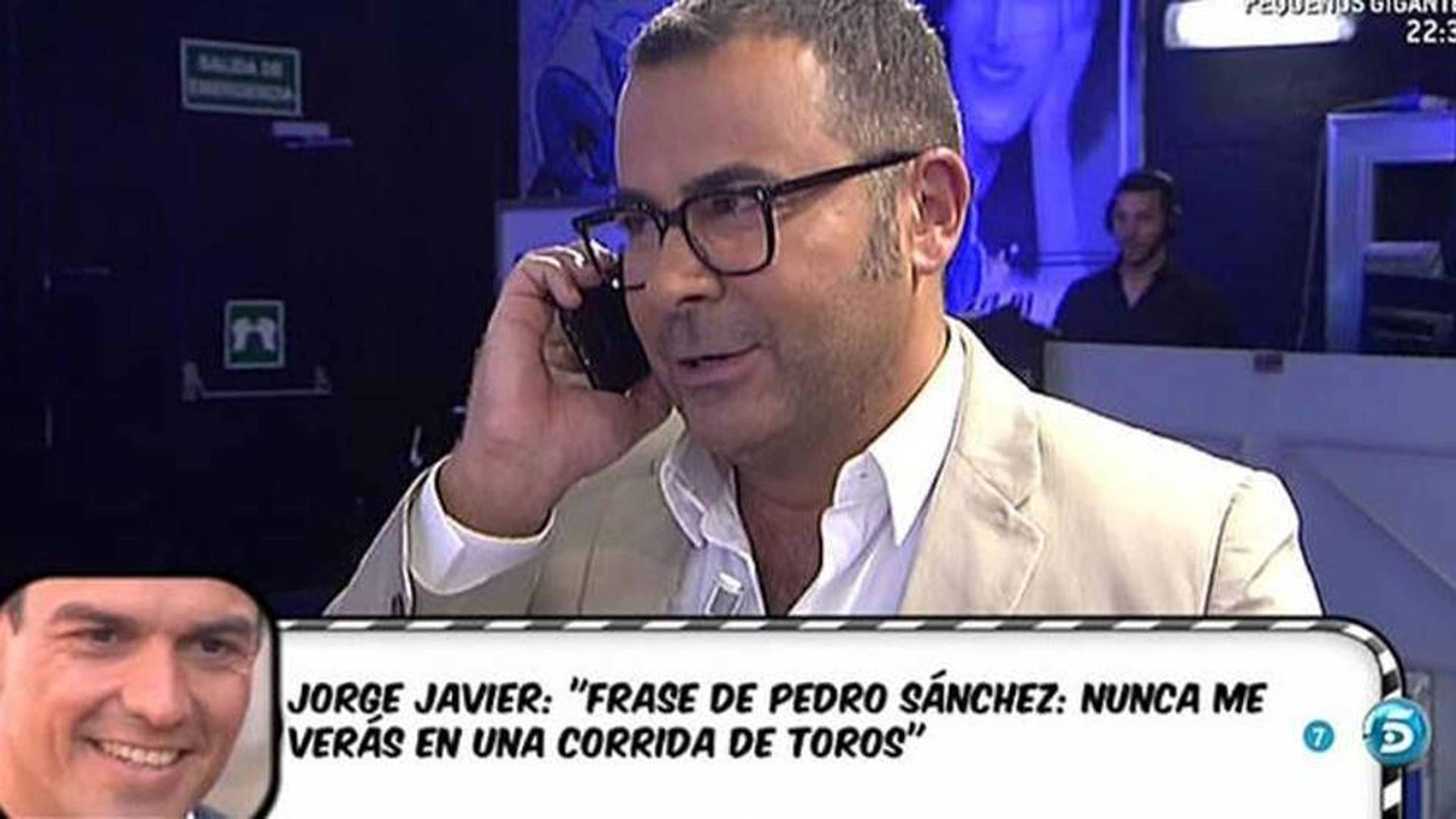 Pedro Sánchez llama en directo en 'Sálvame'.