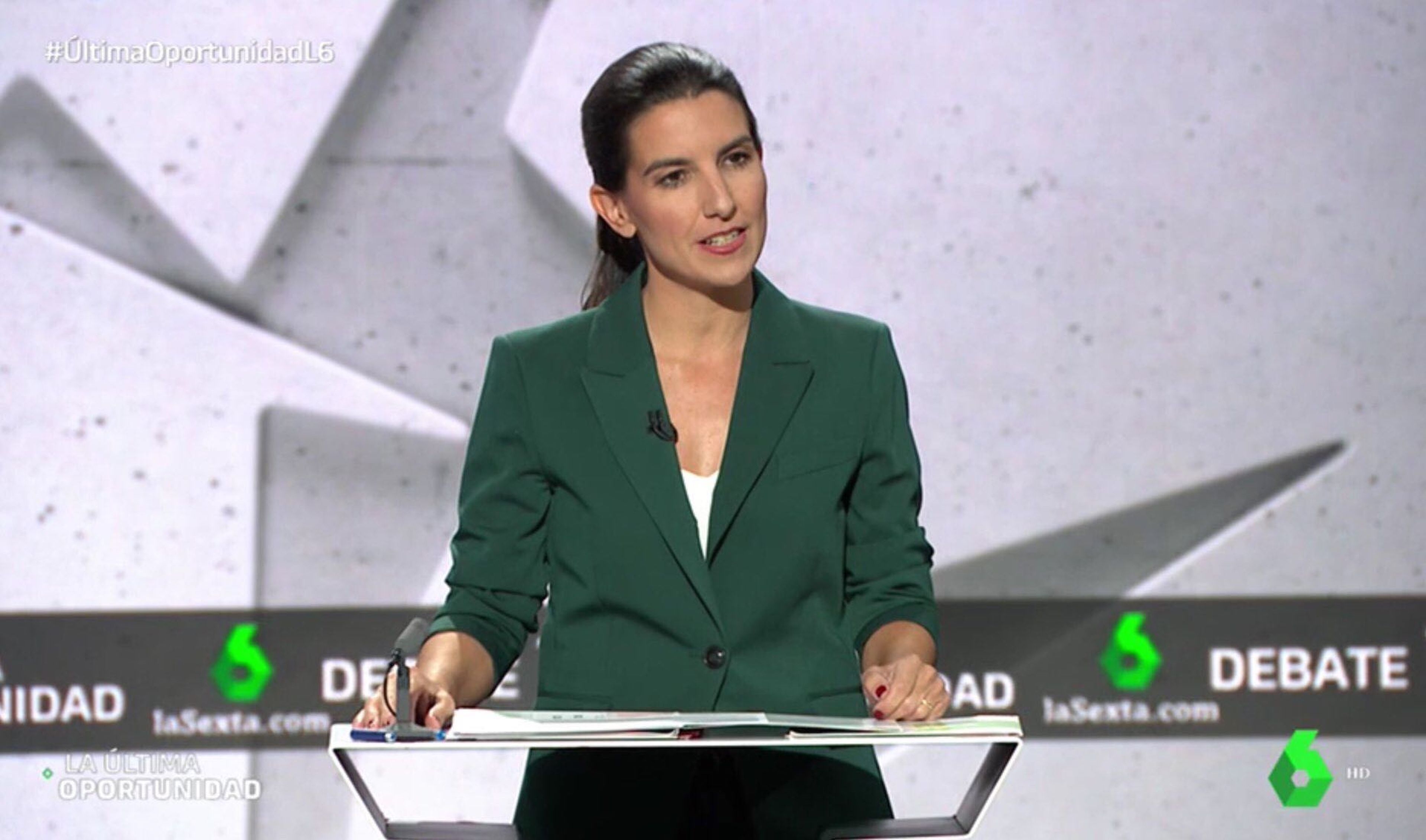 Rocío Monasterio, portavoz de Vox en el debate de La Sexta