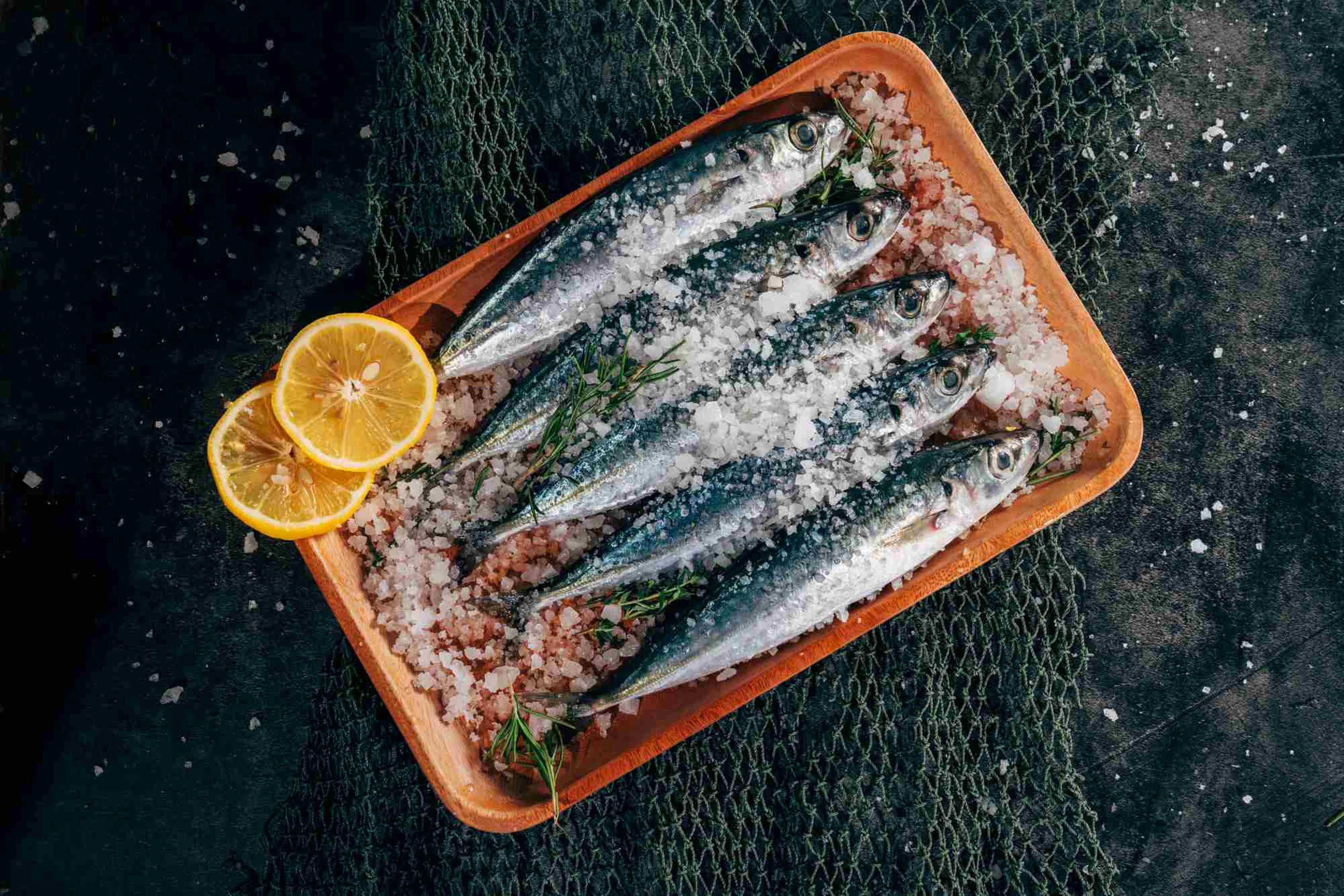 sardinas, sal, pescado