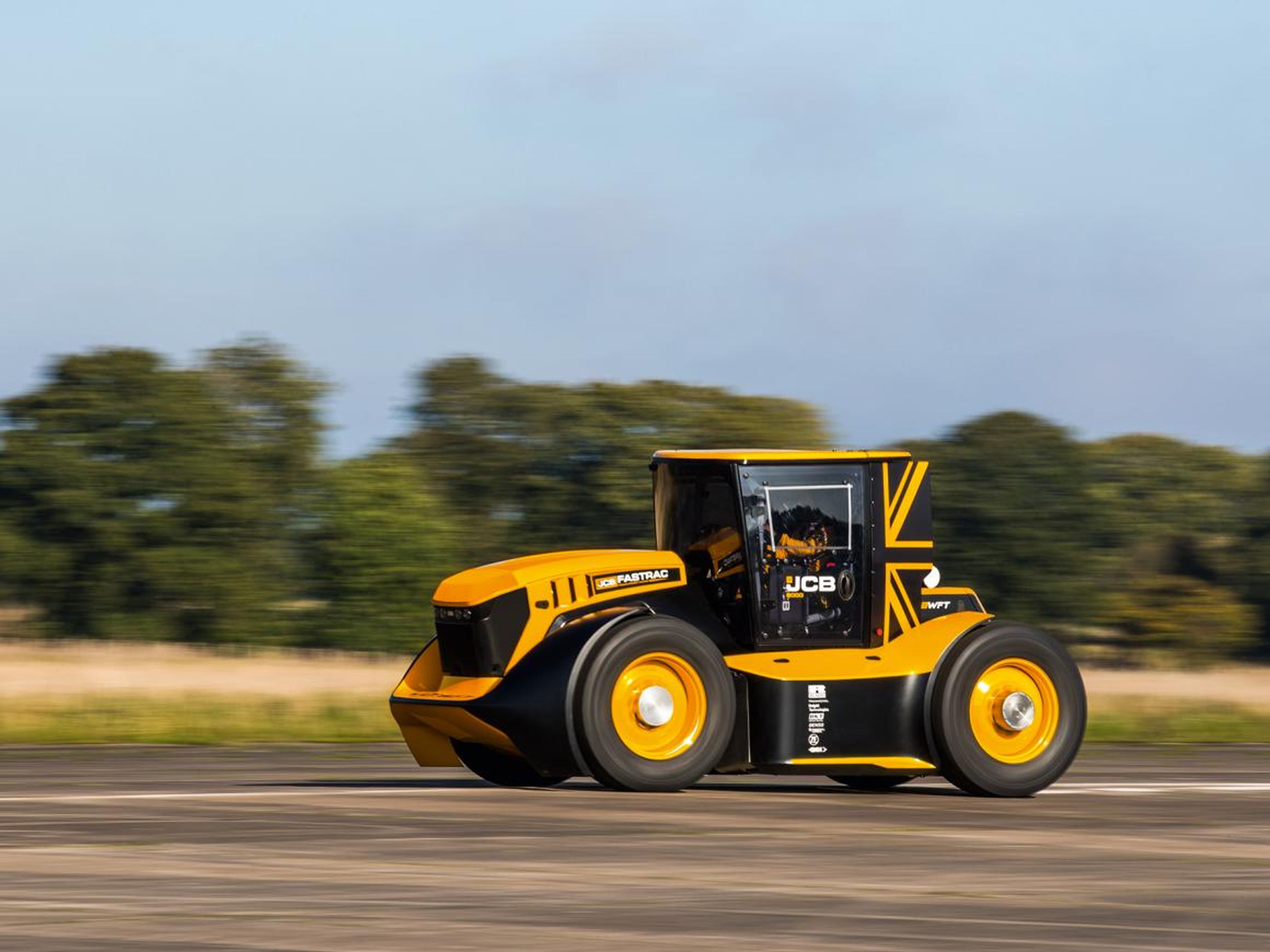The tractor achieves 5 miles-per-gallon, and the record-setting run was done with a 5.2-gallon fuel tank.
