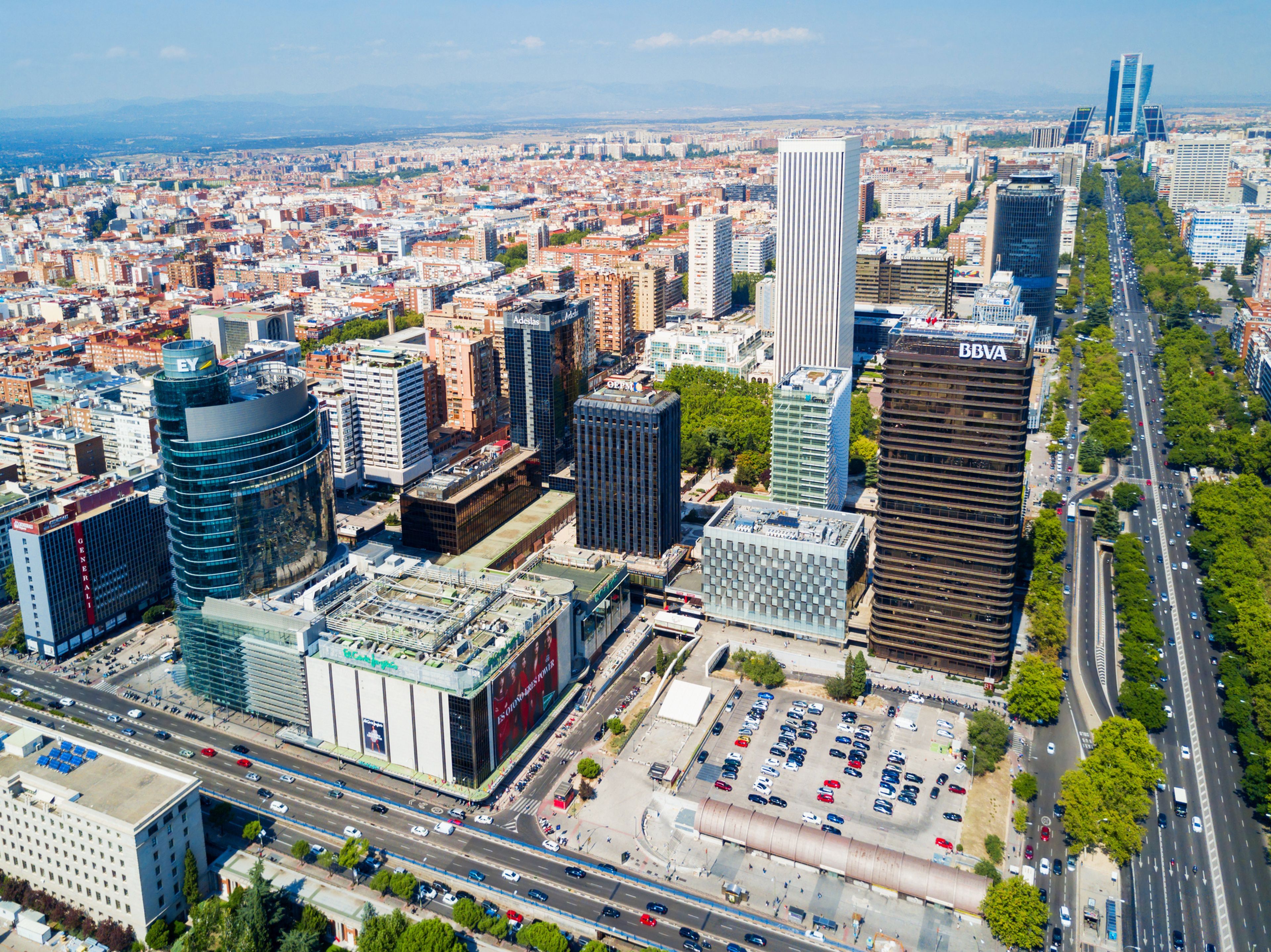 Zona de negocios de Madrid.