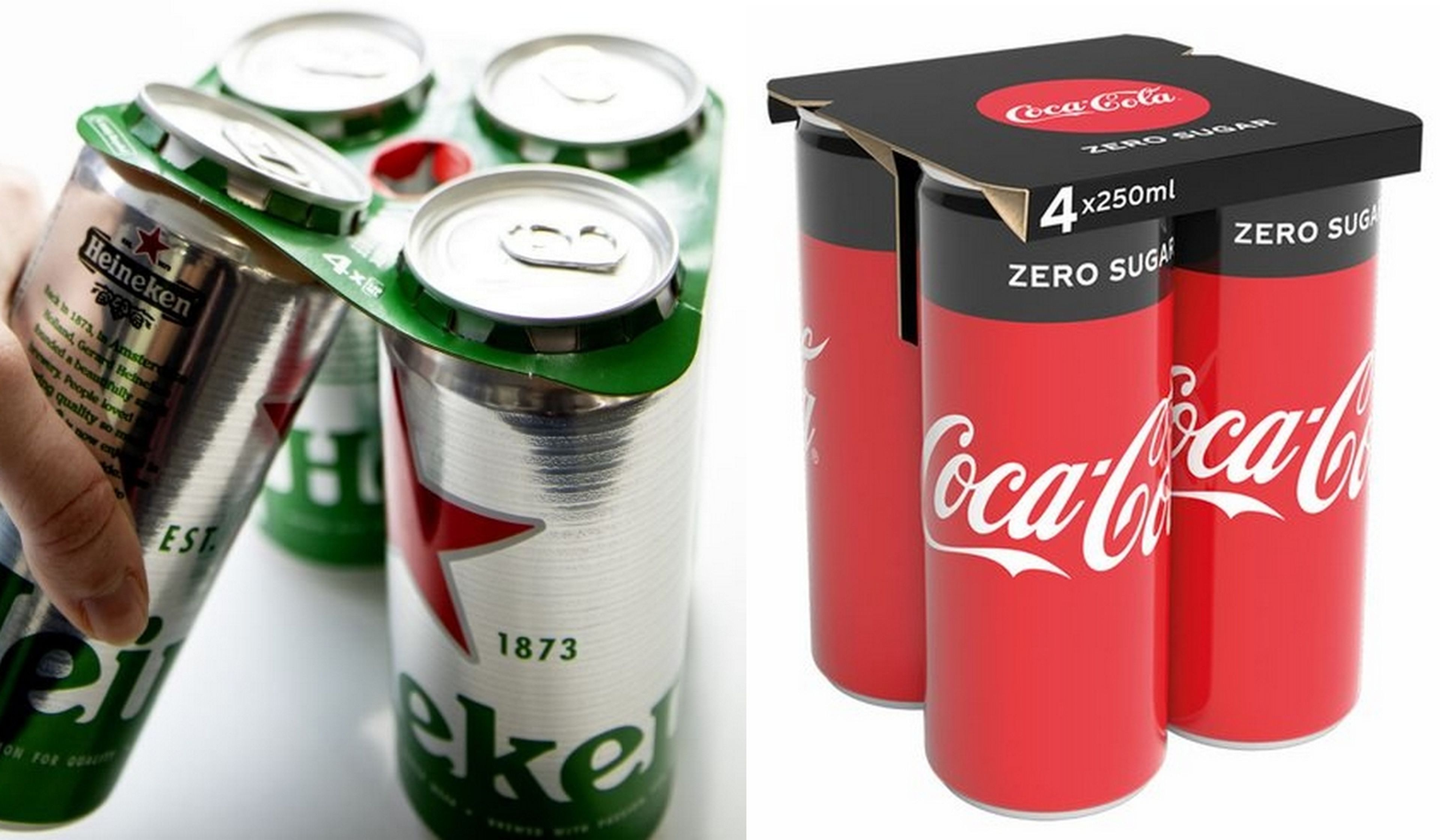 Con 25 años de retraso, Coca Cola y otras empresas de bebidas dejan de usar anillas y plástico