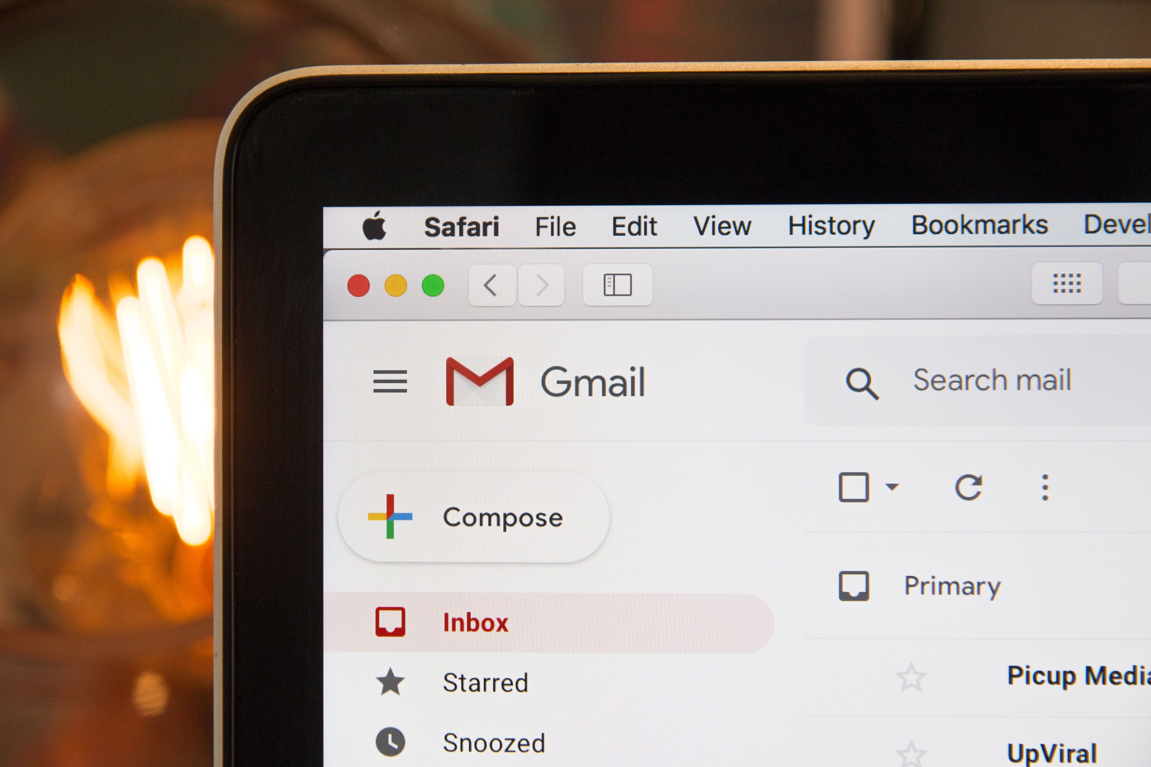 Bandeja de entrada de Gmail.