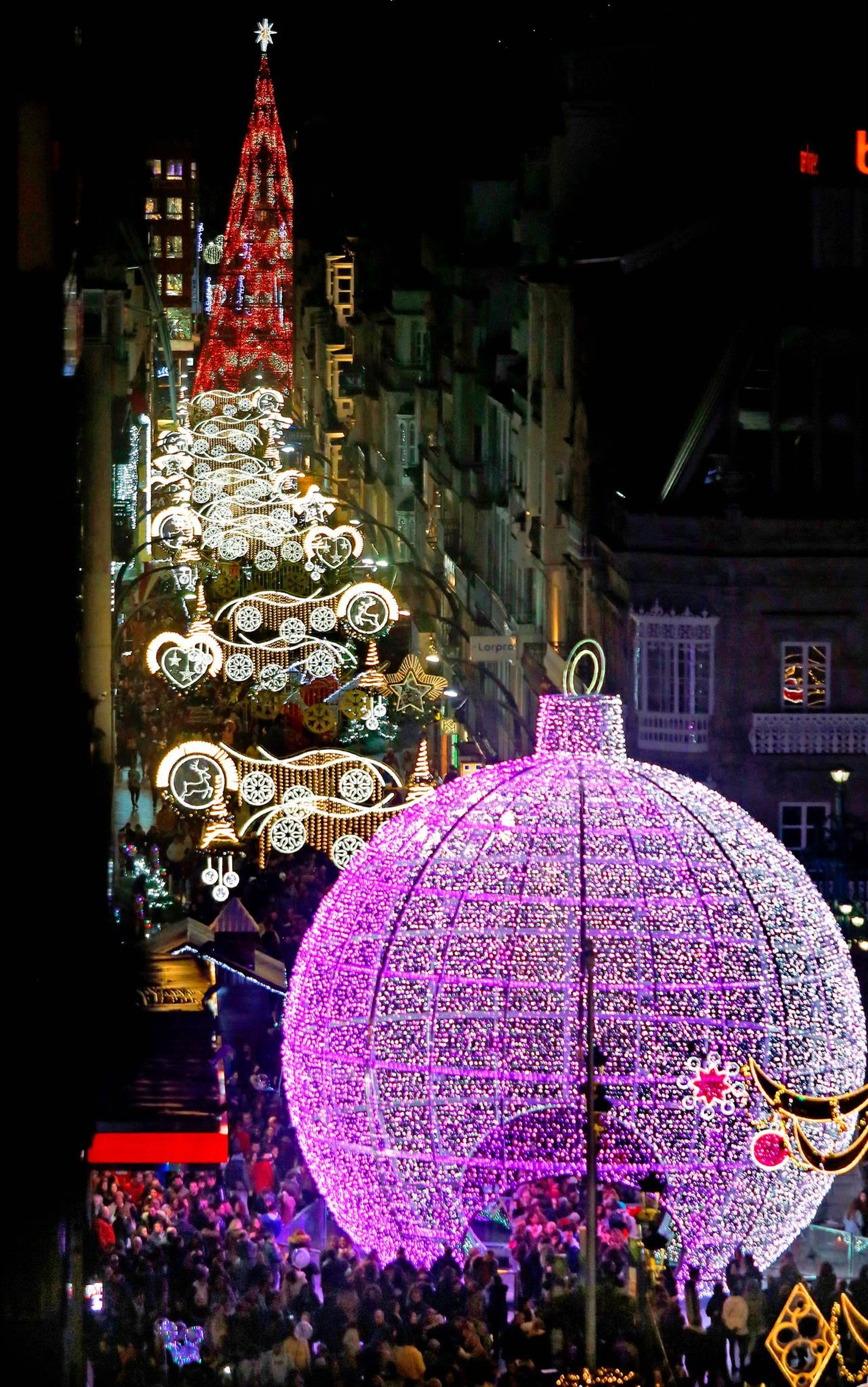 Decoración navideña de Ximénez en Vigo.