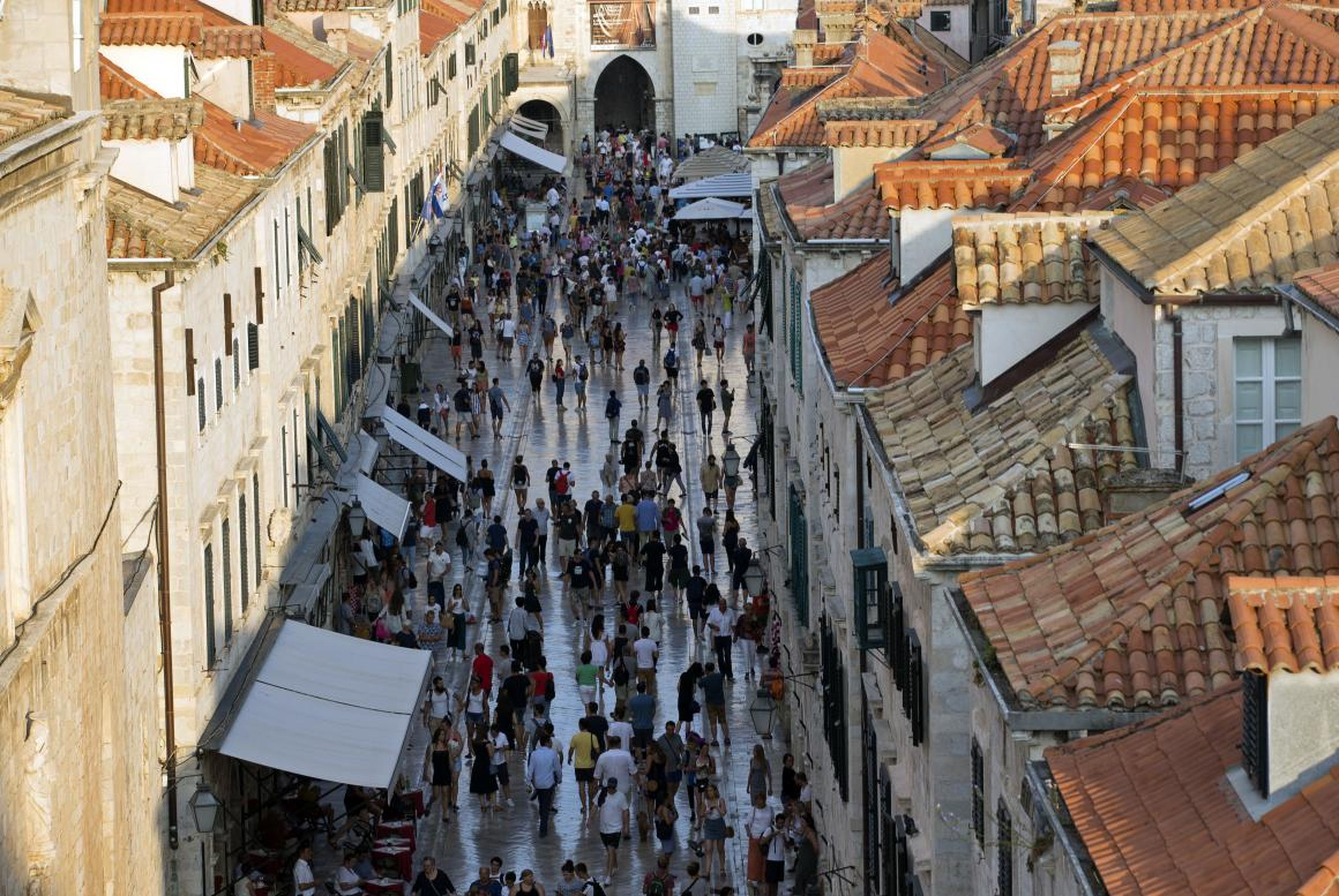 Tourists in Dubrovnik's old town in September 2018.