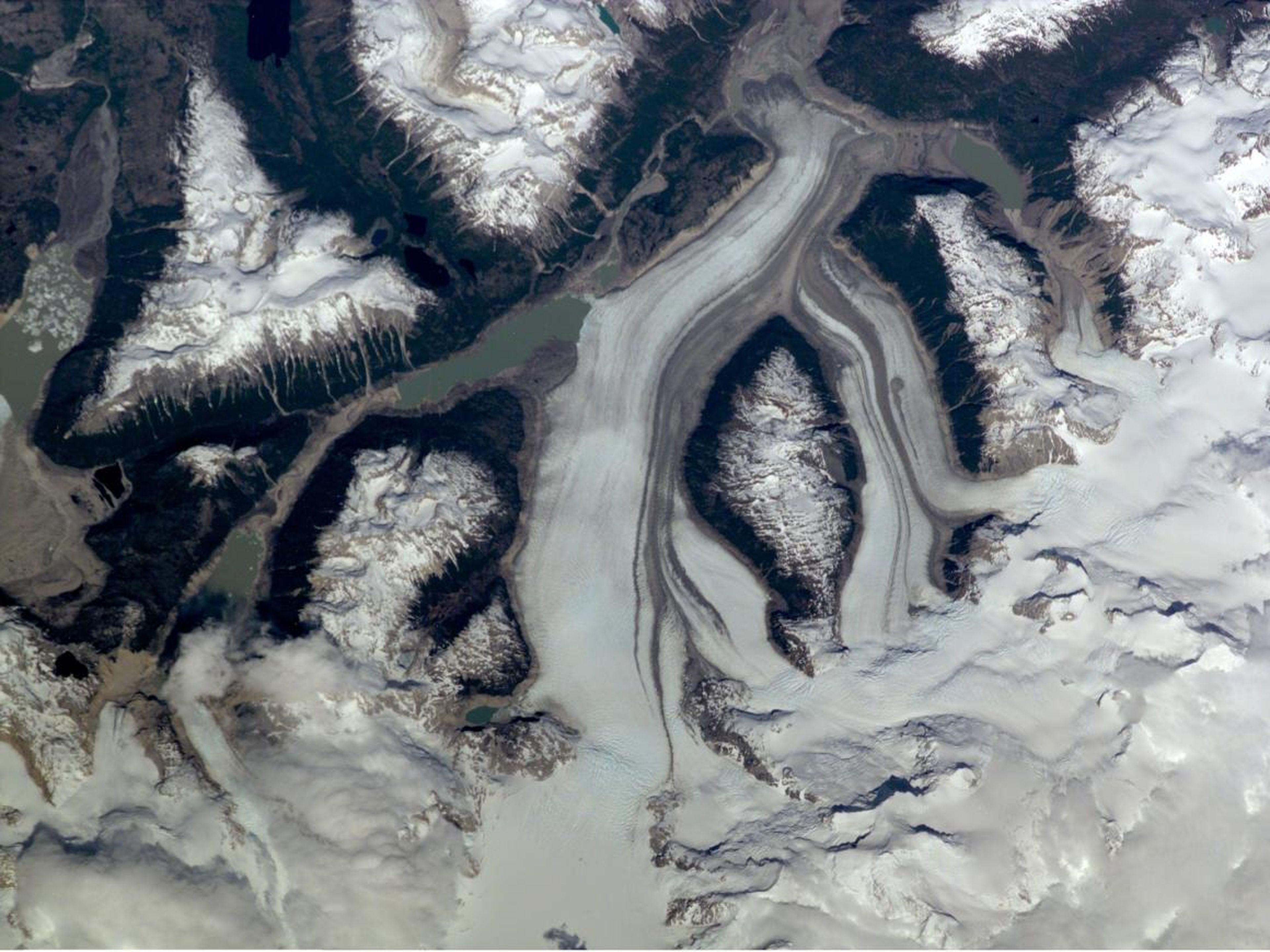 Glaciar del Río de la Colonia en el sur de Chile. Diciembre de 2000.