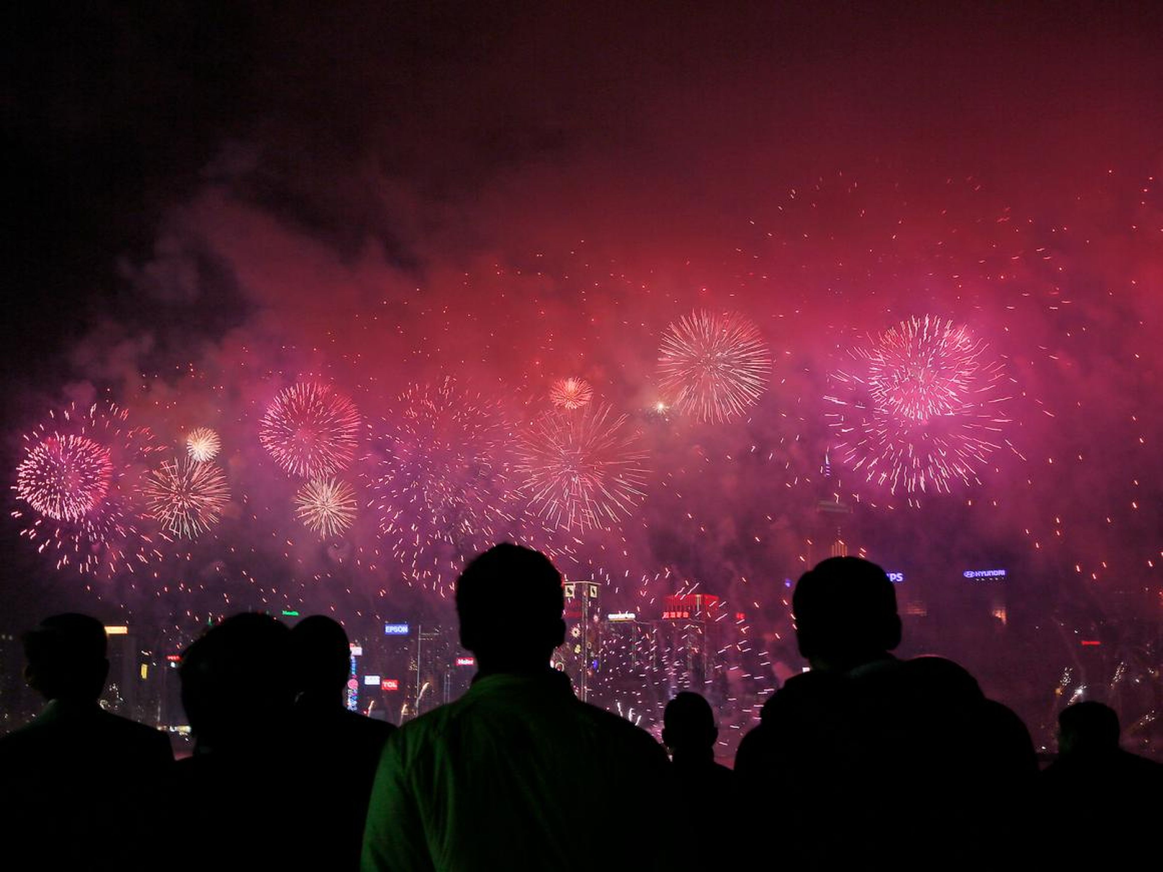 Celebraciones en Hong Kong.