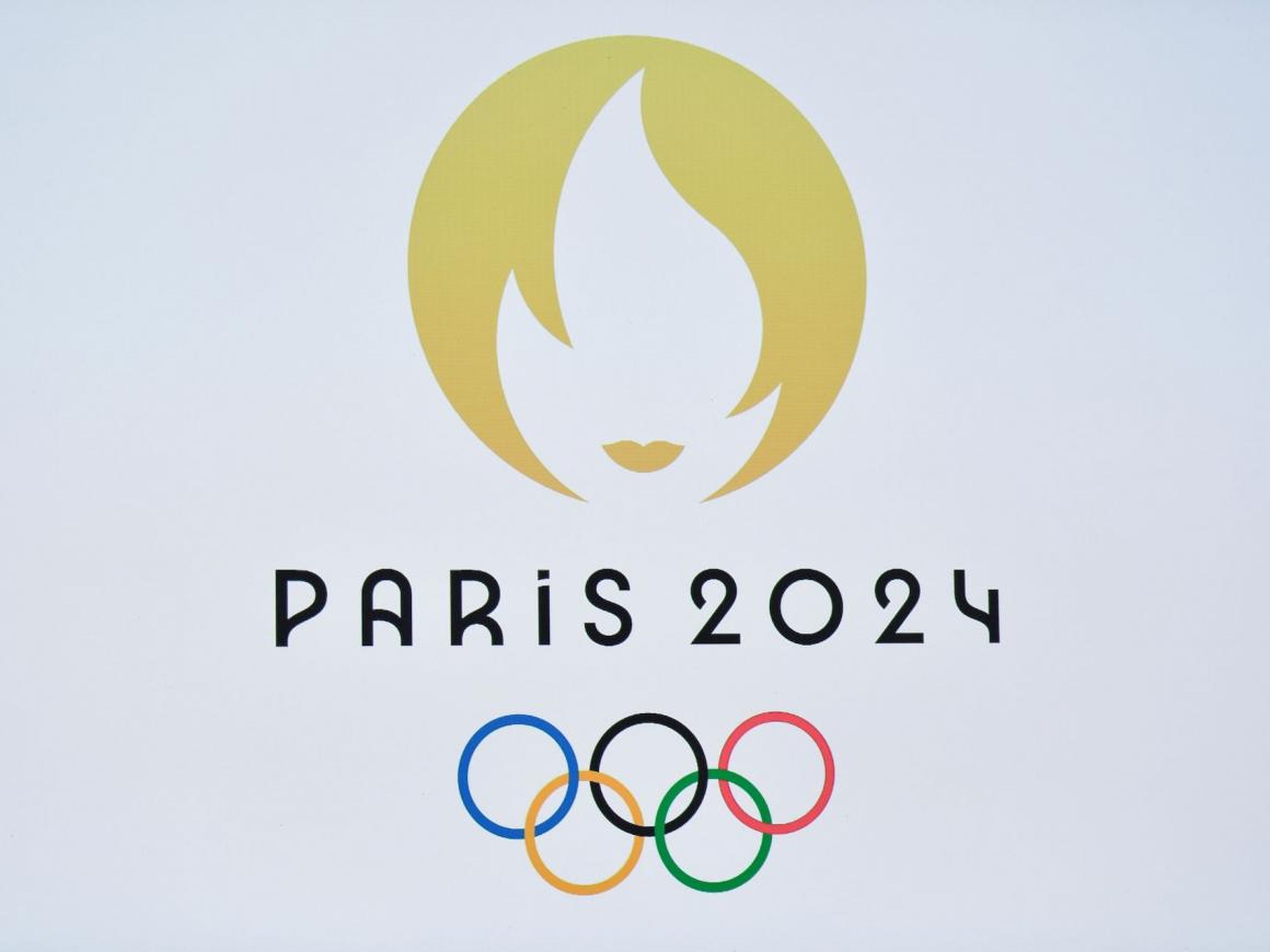 El logo de los Juegos Olímpicos de verano 2024 en París.