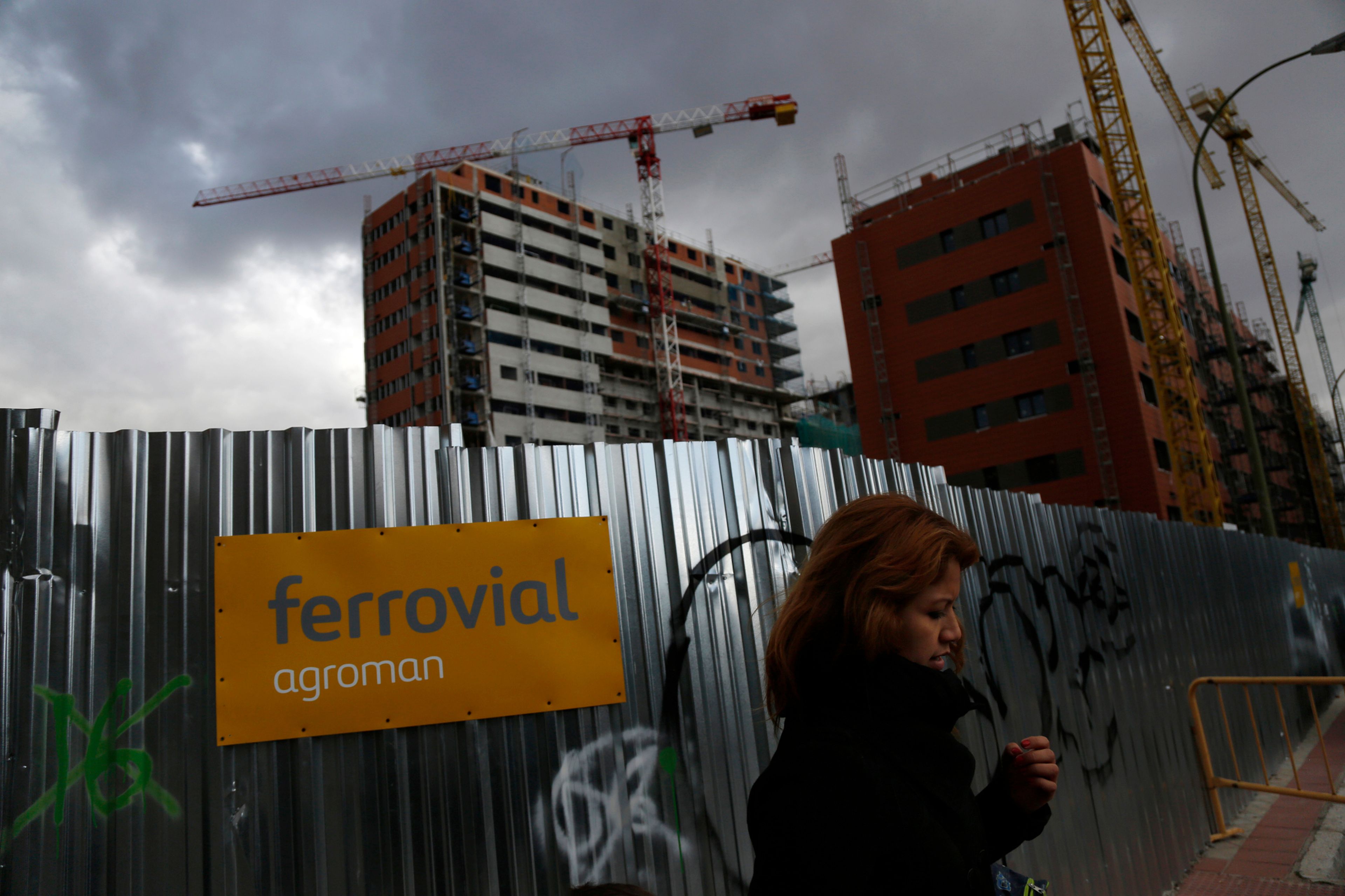 Una obra de construcción inmobiliaria de Ferrovial en Madrid