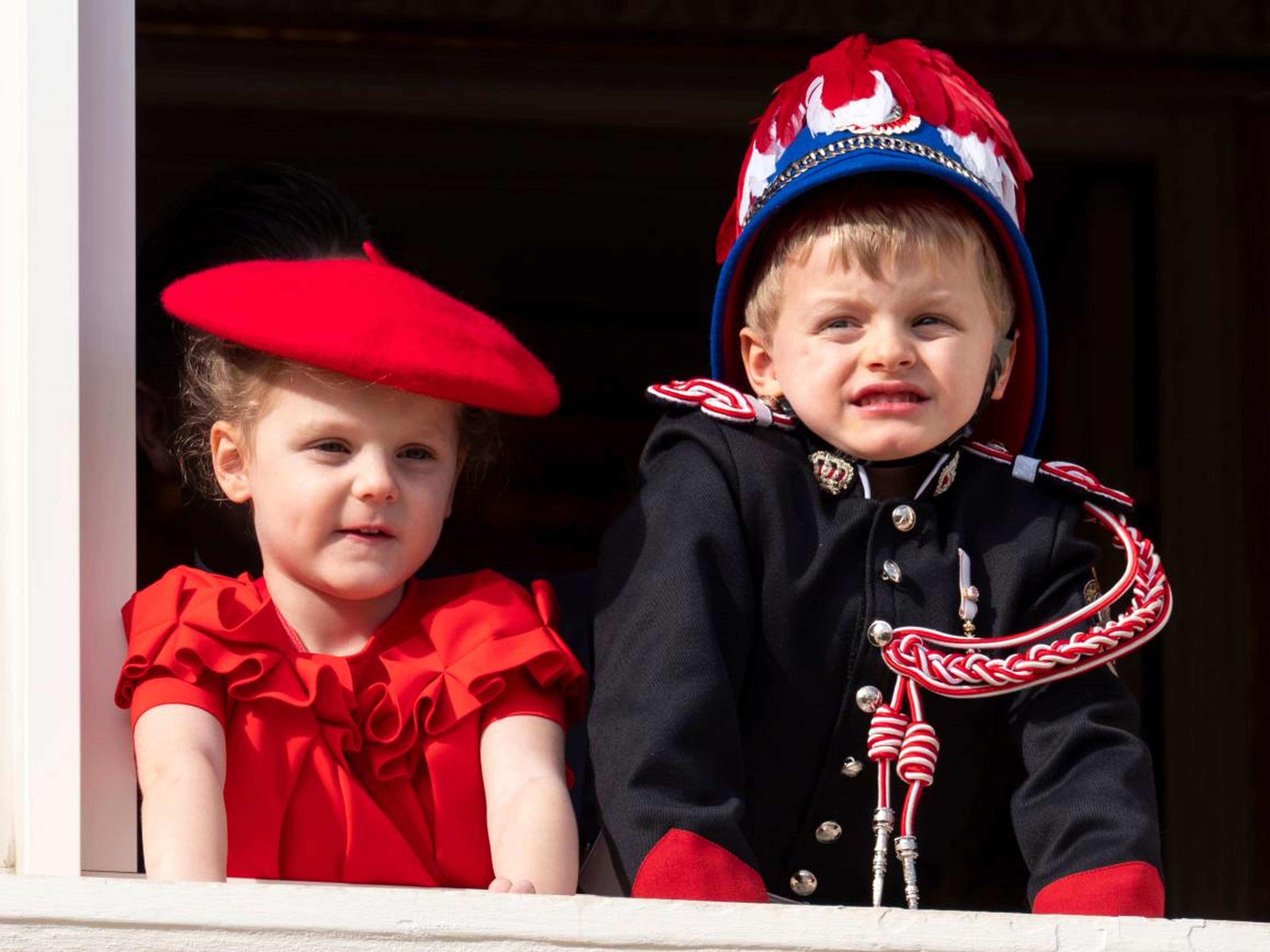 El Príncipe Jacques y la Princesa Gabriella de Mónaco en el Día Nacional.