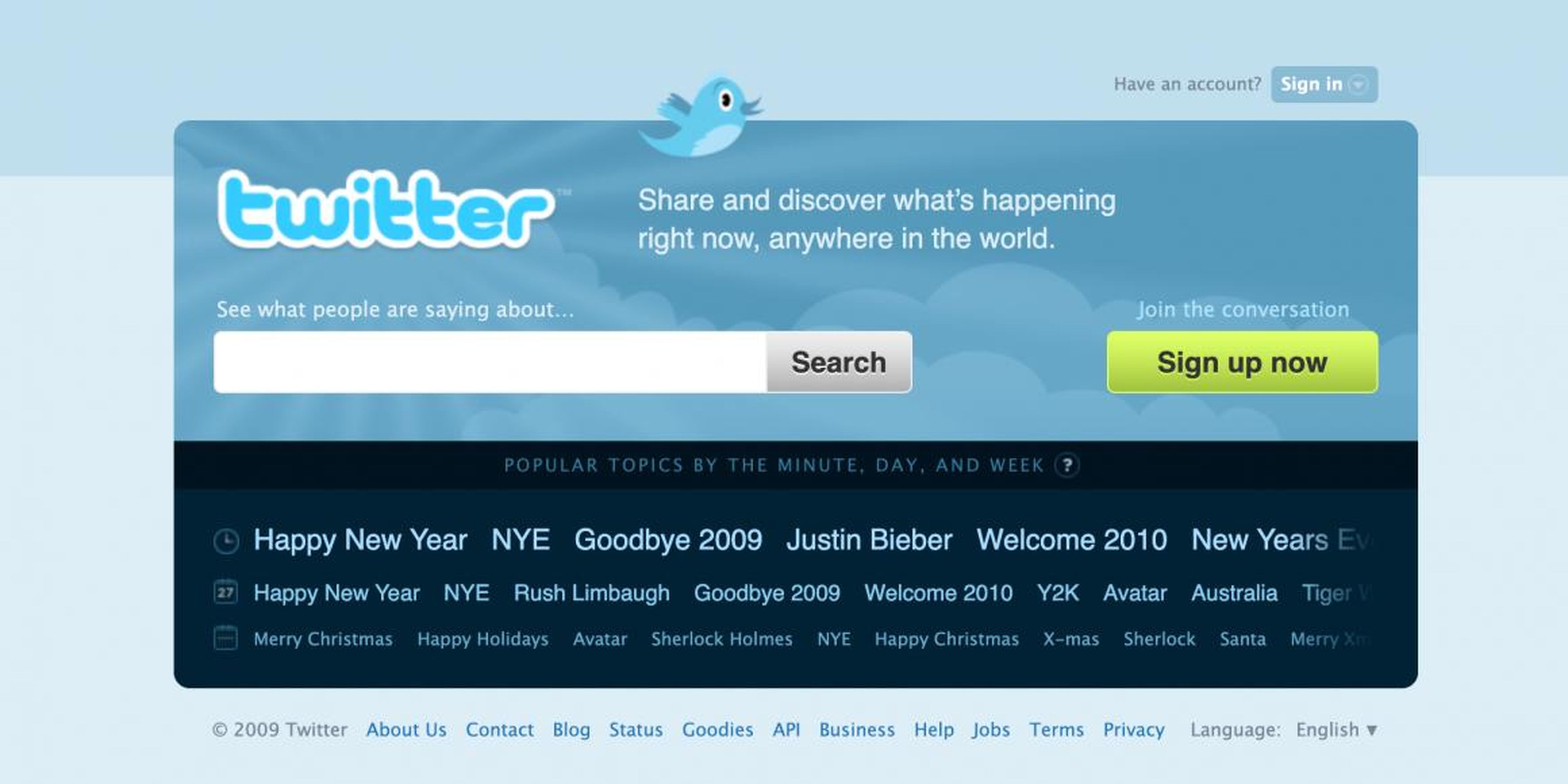 Twitter en 2010