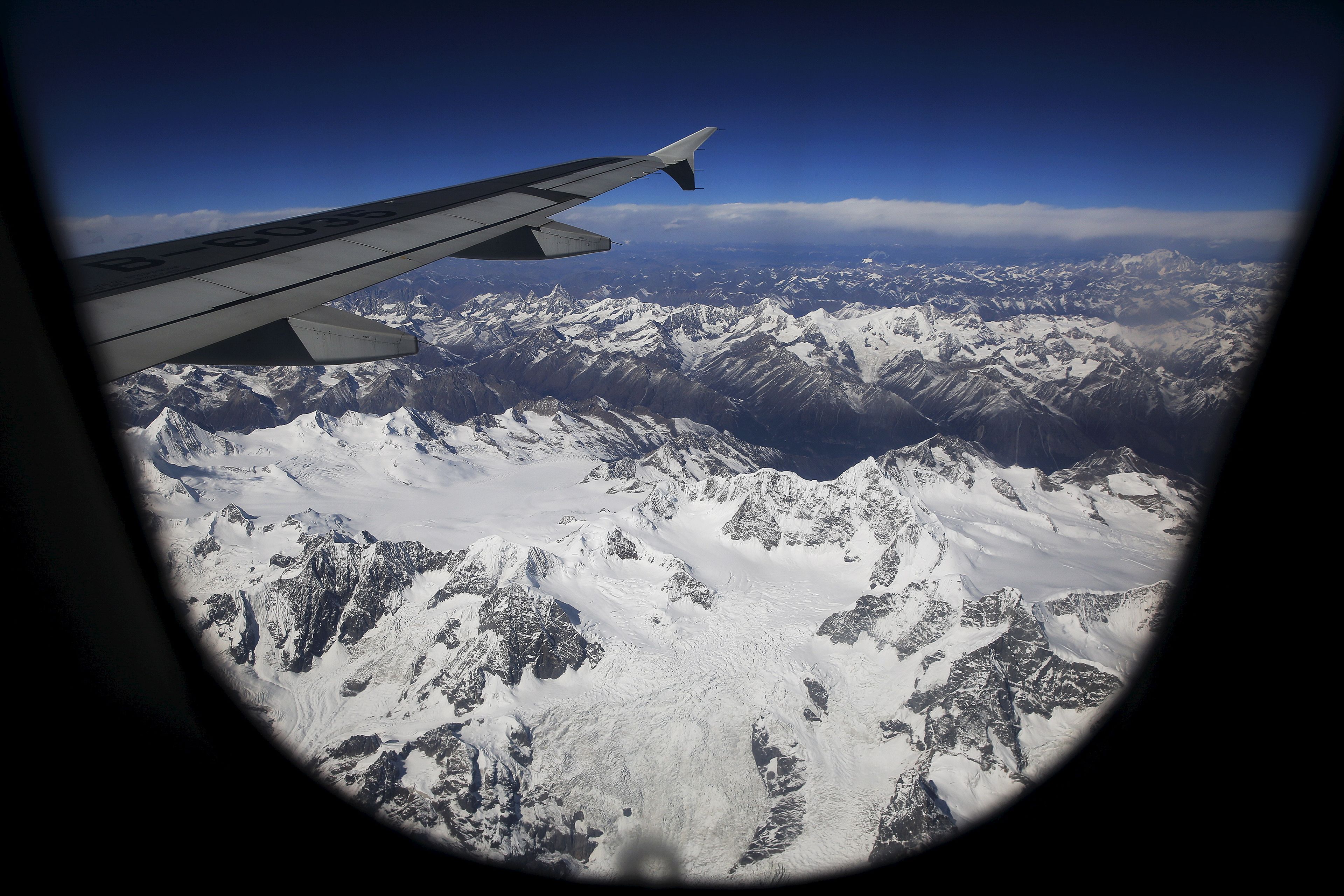 vista de la nieve desde el avión