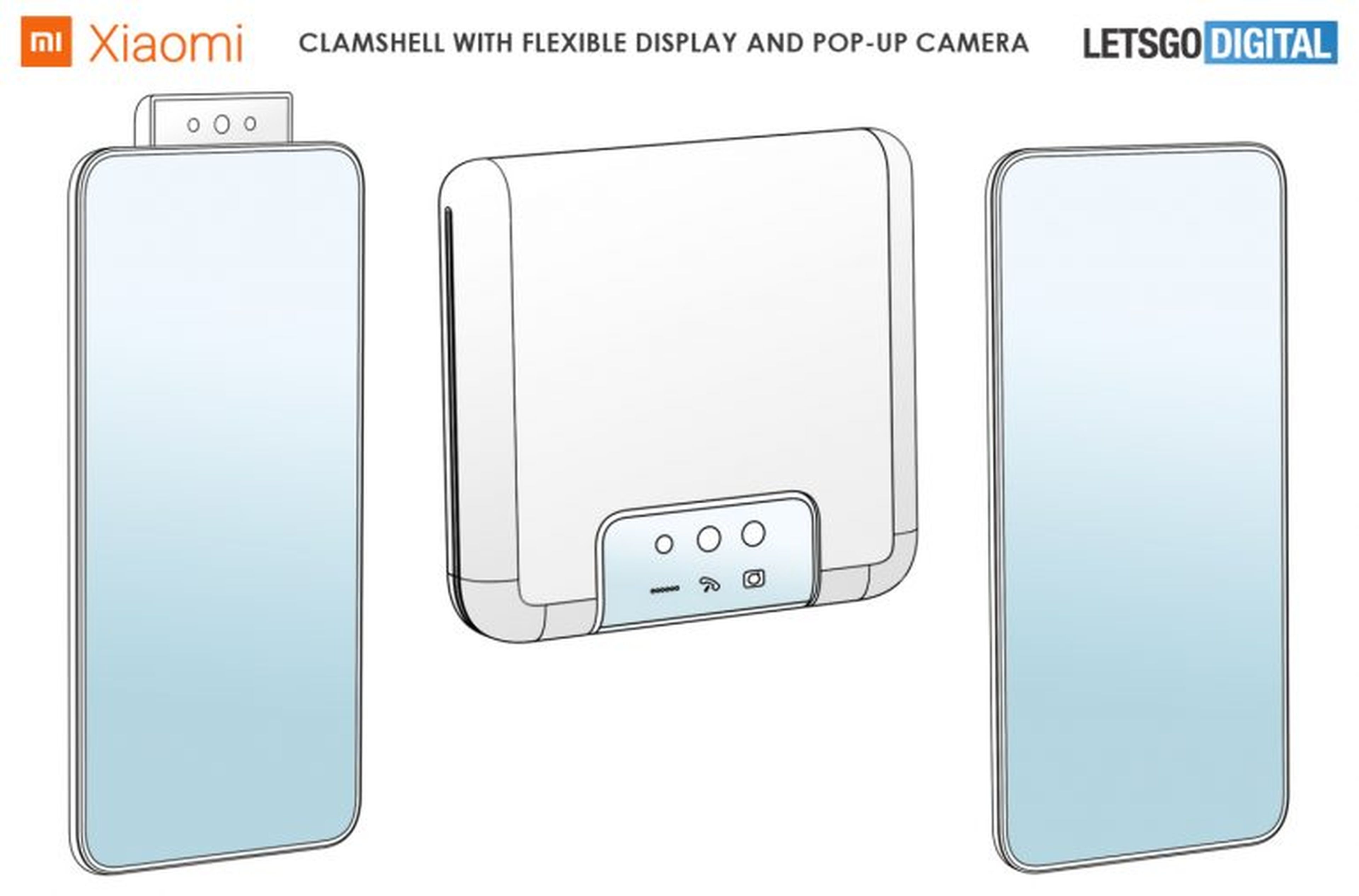 Xiaomi patenta un nuevo modelo de smartphone plegable.