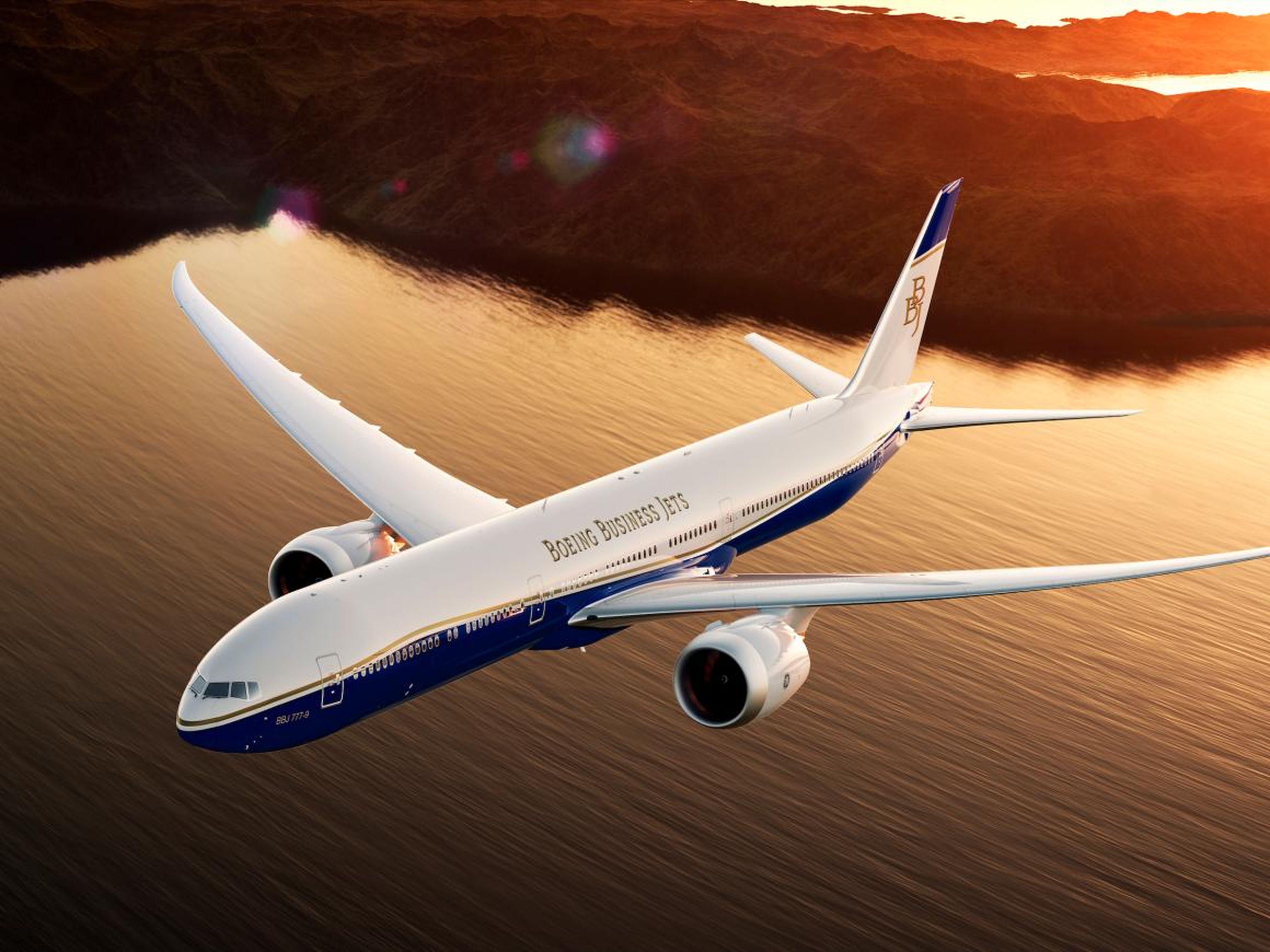 9. Boeing 777X BBJ. The business jet version of Boeing's upcoming 777X, will effectively take over from the 747. It will be available in both the 777-8 and longer 777-9 variant ...