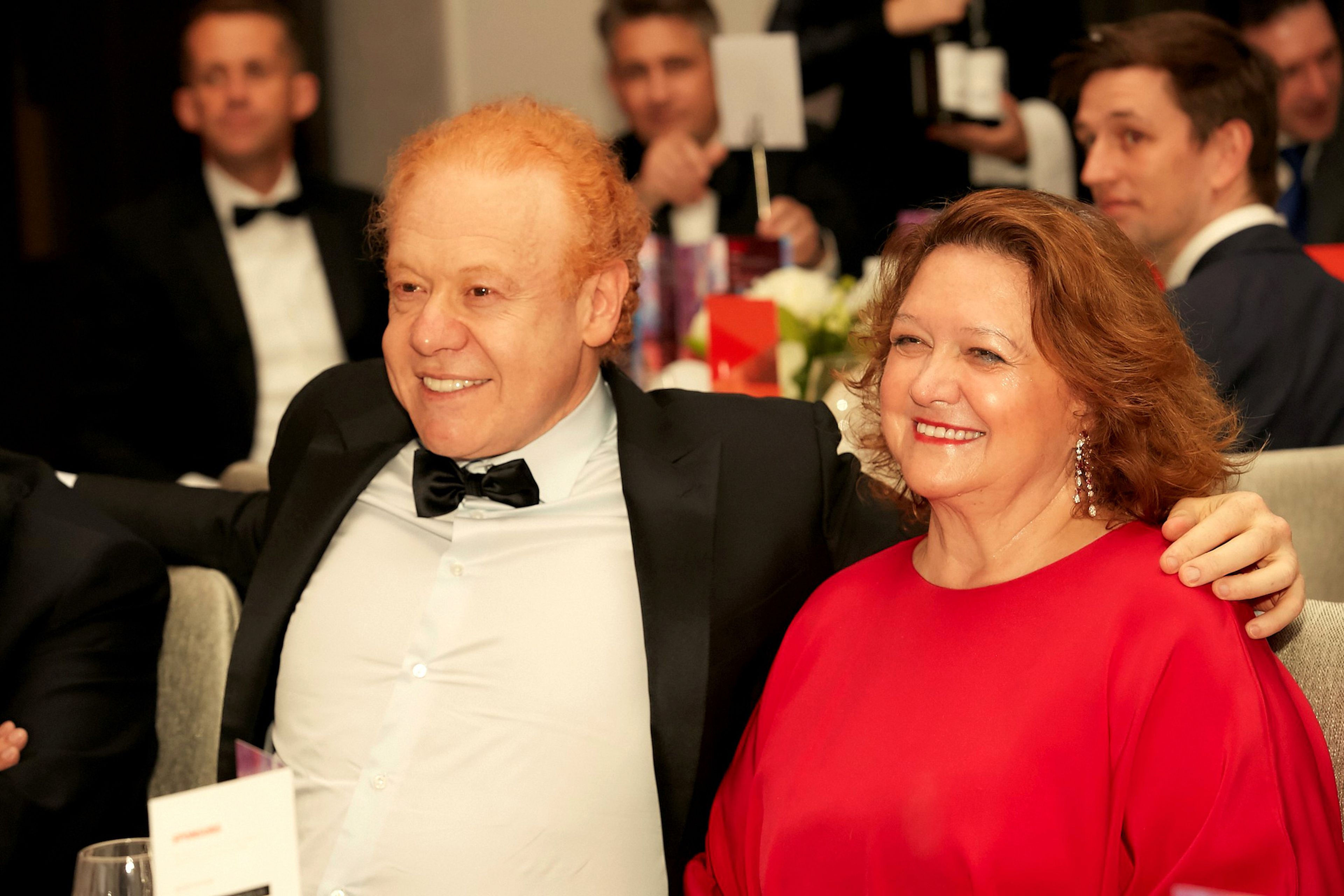 Anthony Pratt, CEO de Pratt Industrie, junto a la magnate australiana Gina Rinehart.