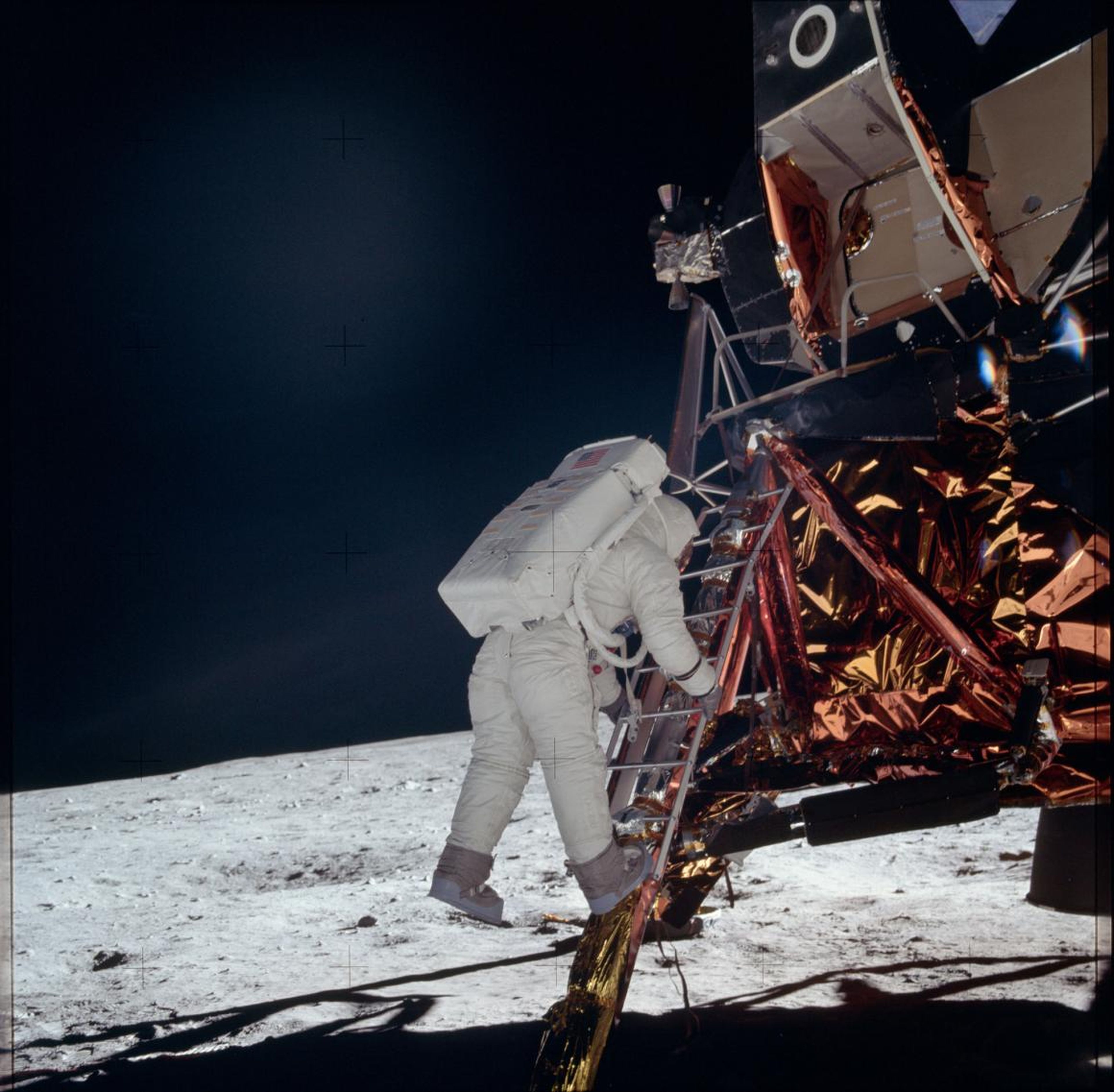 Apollo 11 put people on the lunar surface for the first time on July 20, 1969. The world watched live on TV.