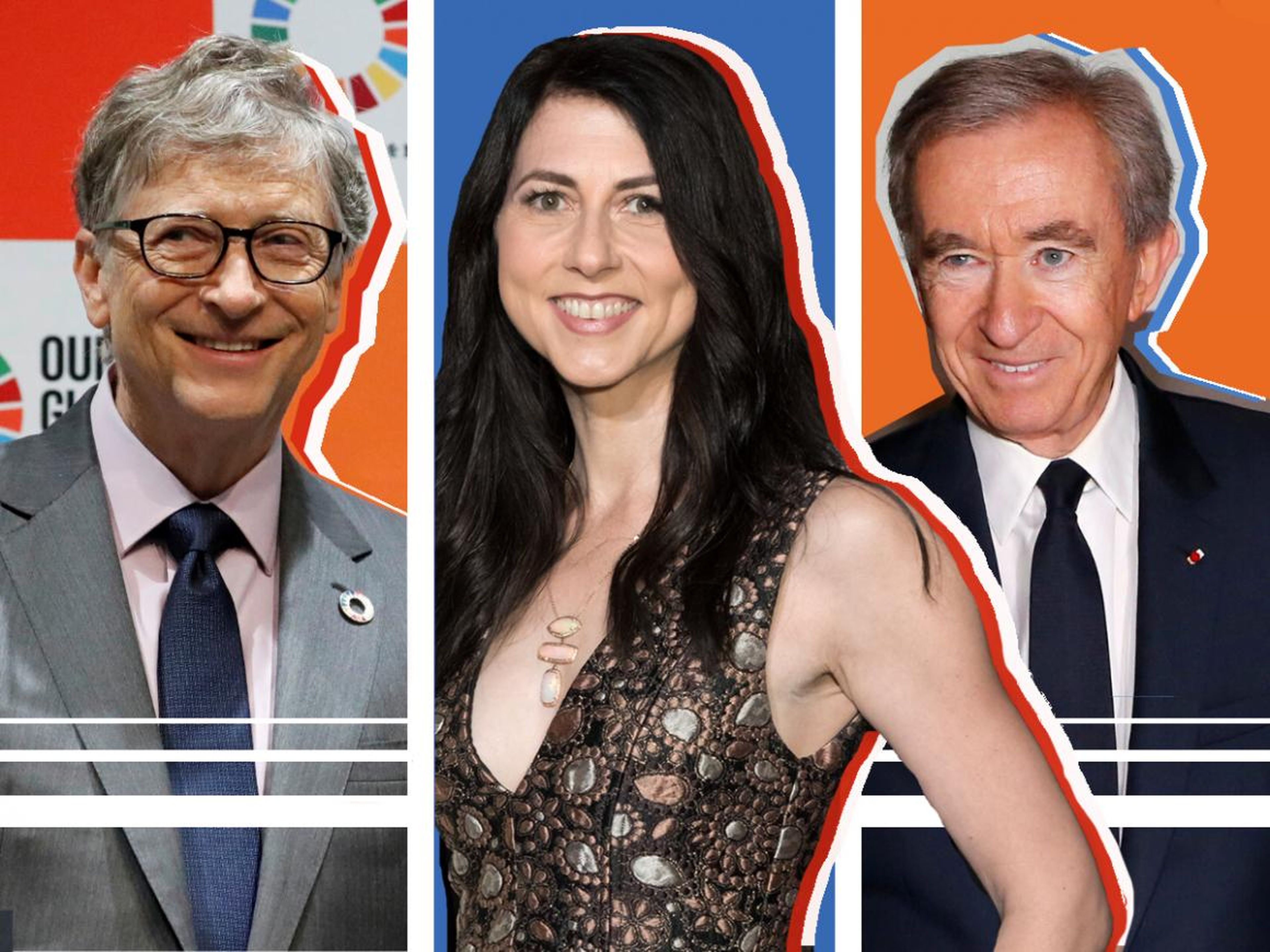 Bill Gates, MacKenzie Bezos y Bernard Arnault sumaron individualmente más de 20.000 millones de dólares a su fortuna en 2019.