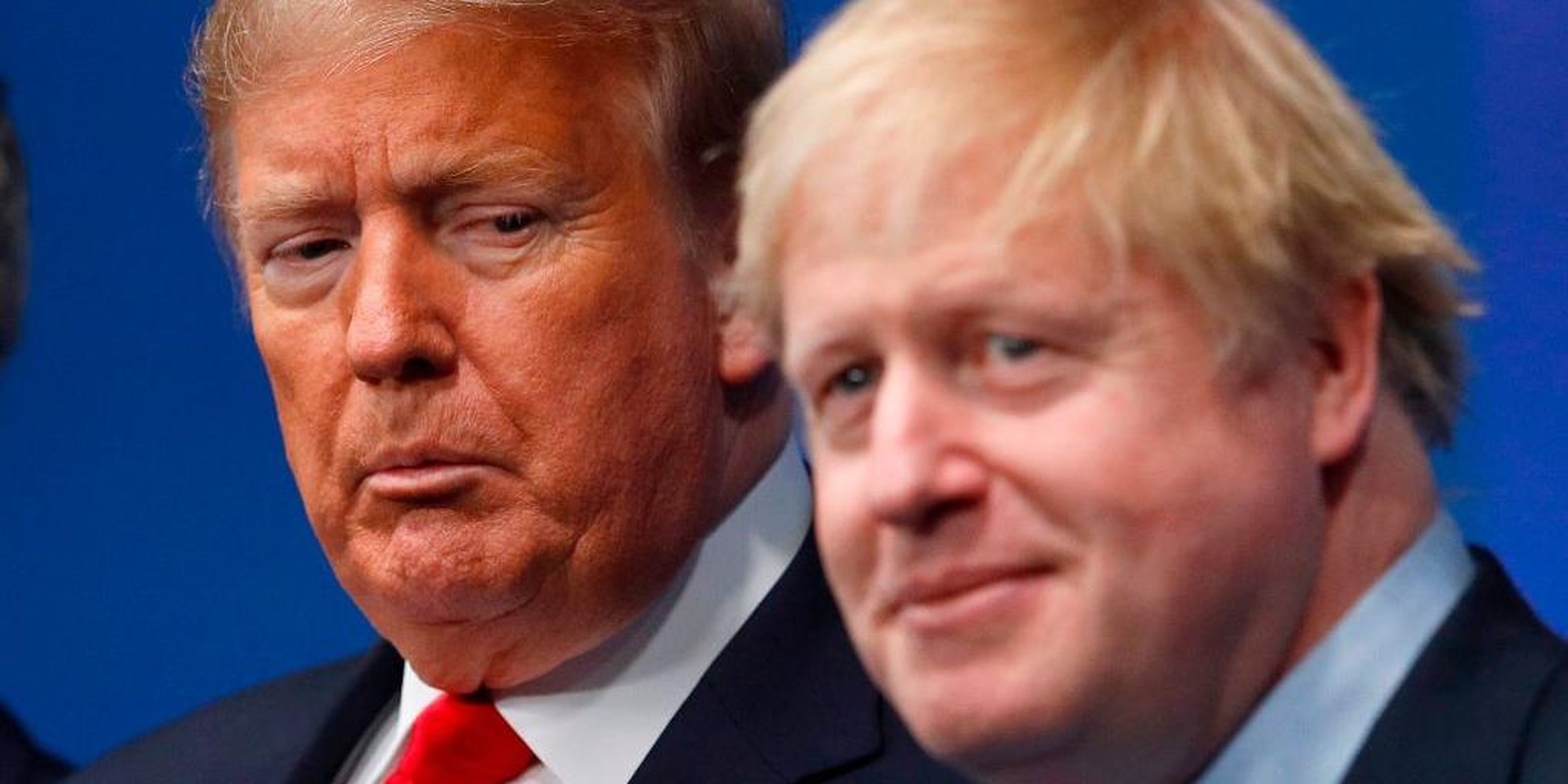 Boris Johnson, primer ministro de Reino Unido, y Donald Trump, presidente de EEUU