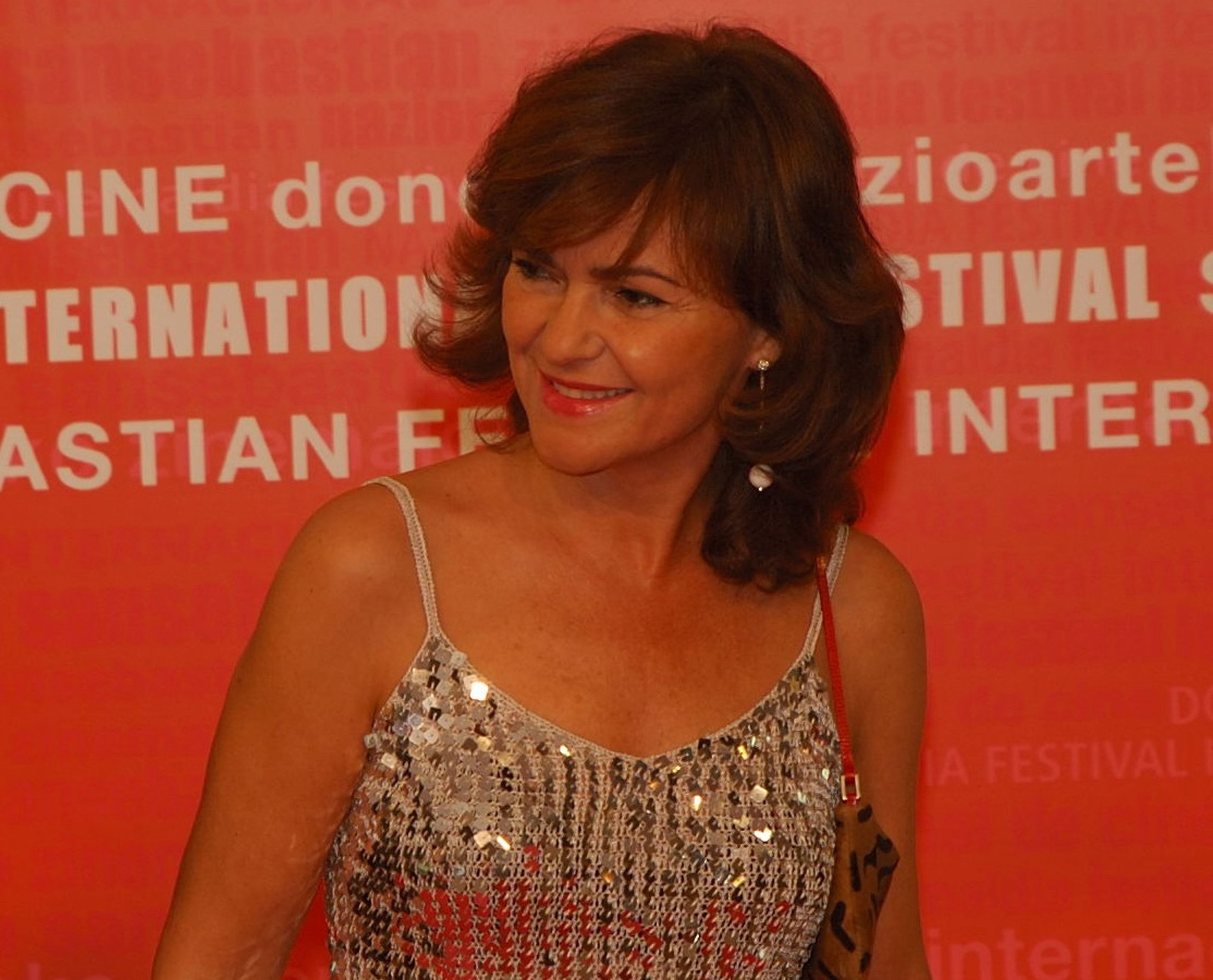 Carmen Calvo, como ministra de Cultura, en 2005 en el Festival de Cine de San Sebastián.