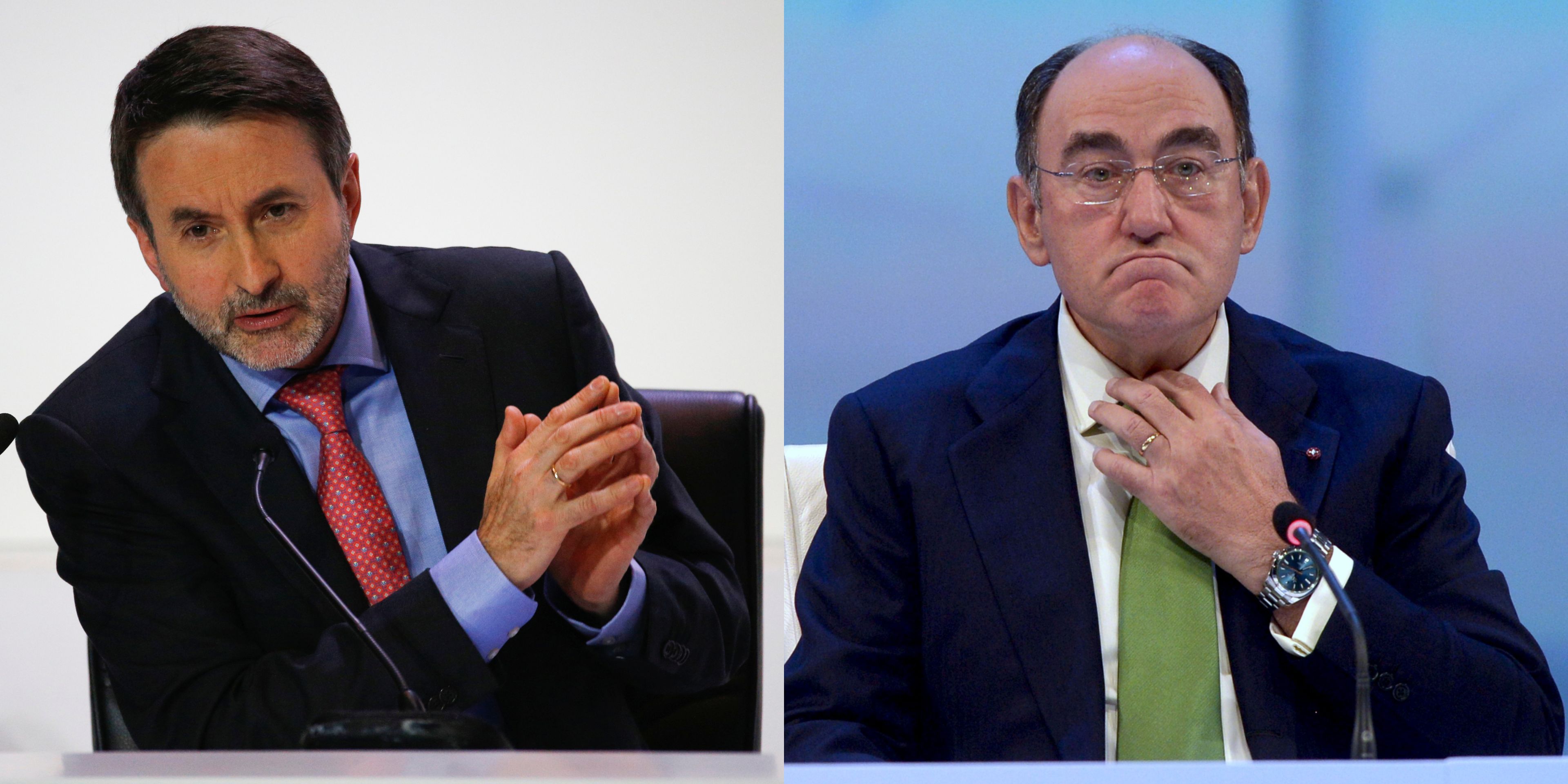 El consejero delegado de Repsol, Josu Jon Imaz, y el presidente de Iberdrola, Ignacio Sánchez Galán