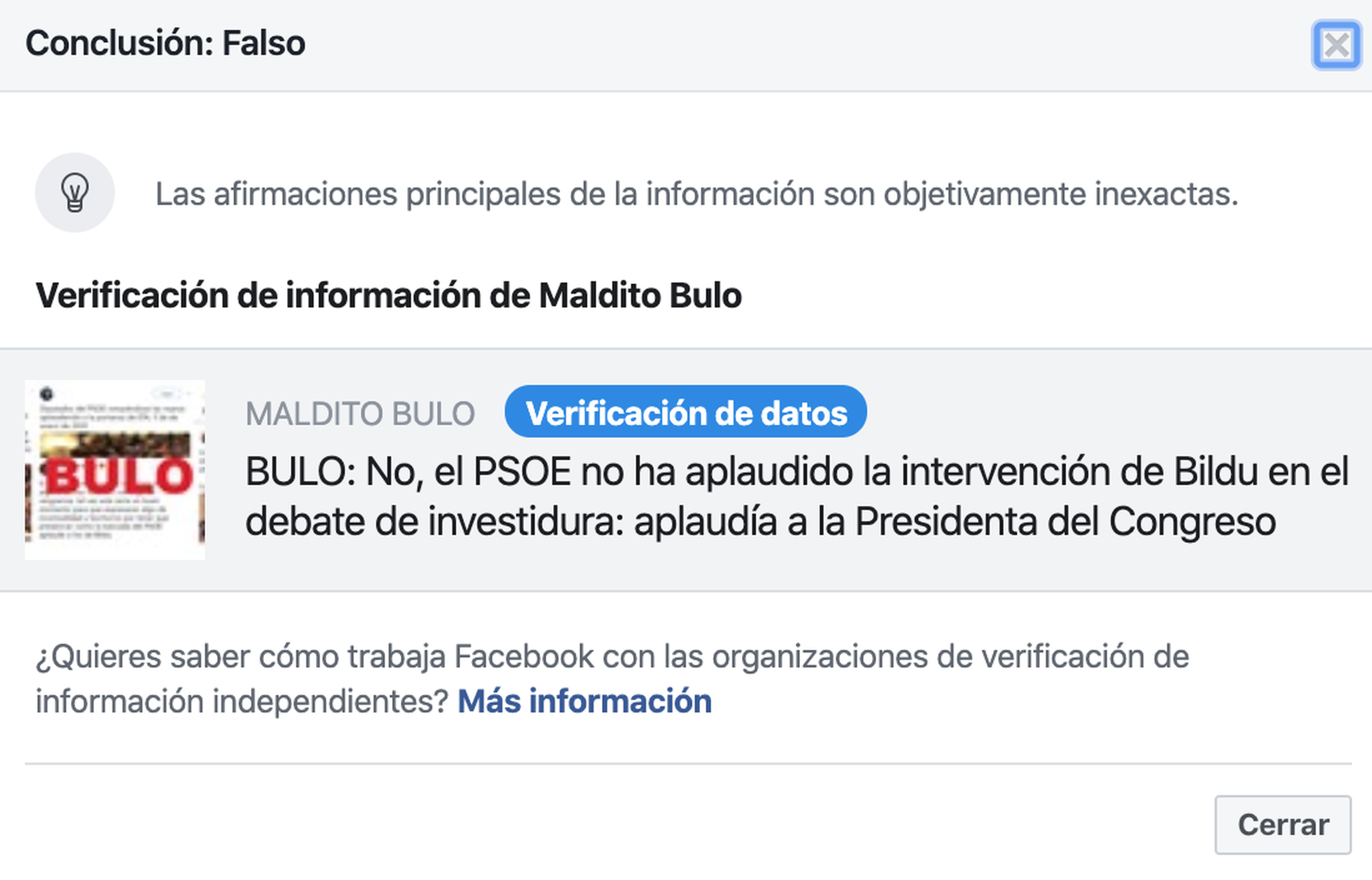 Explicación del veto de Facebook al vídeo de Santiago Abascal.