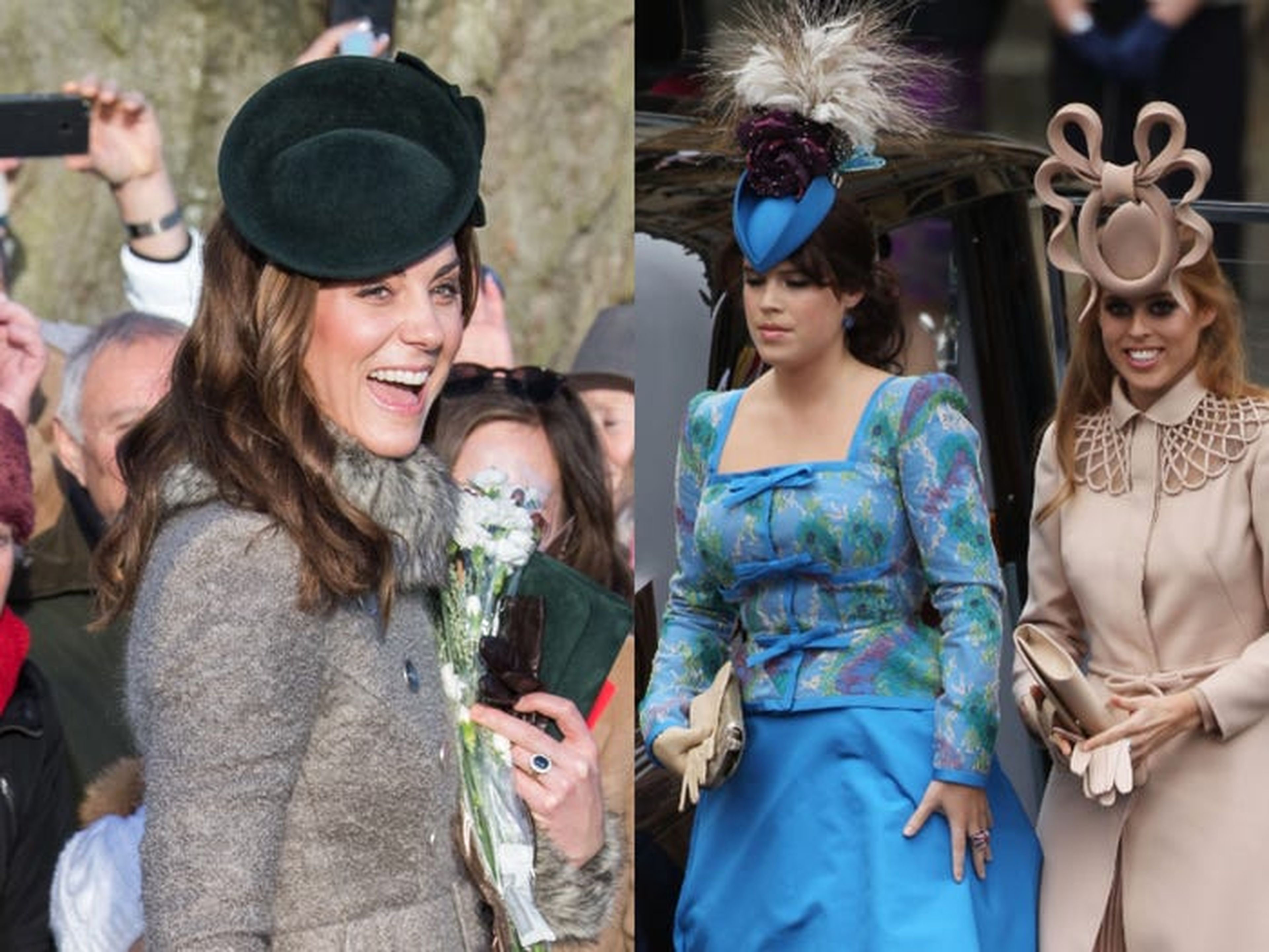 Kate Middleton, la princesa Beatrice y la princesa Eugenie.