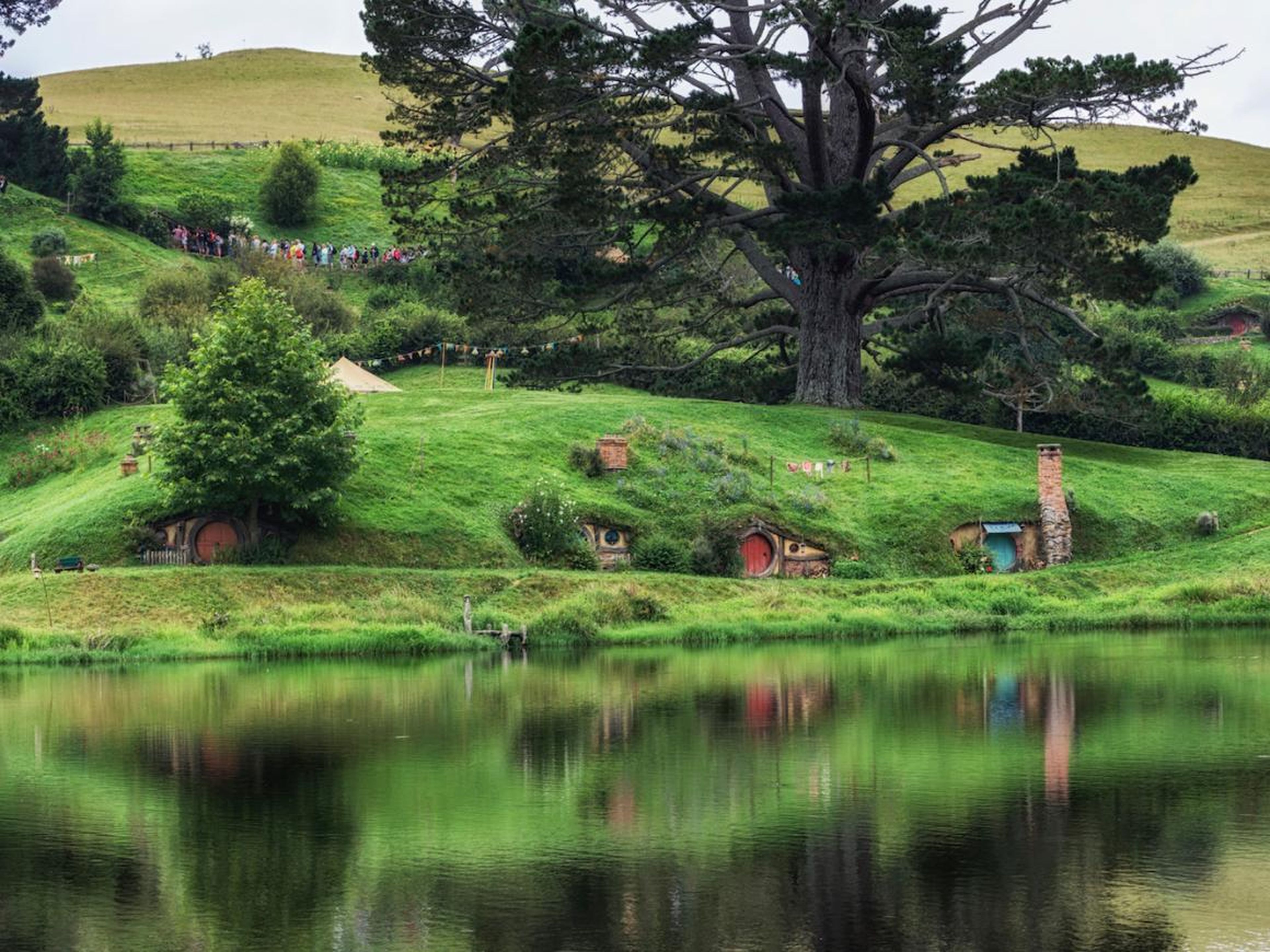 El lugar ficticio Hobbiton está ambientado en Matamata, Nueva Zelanda.