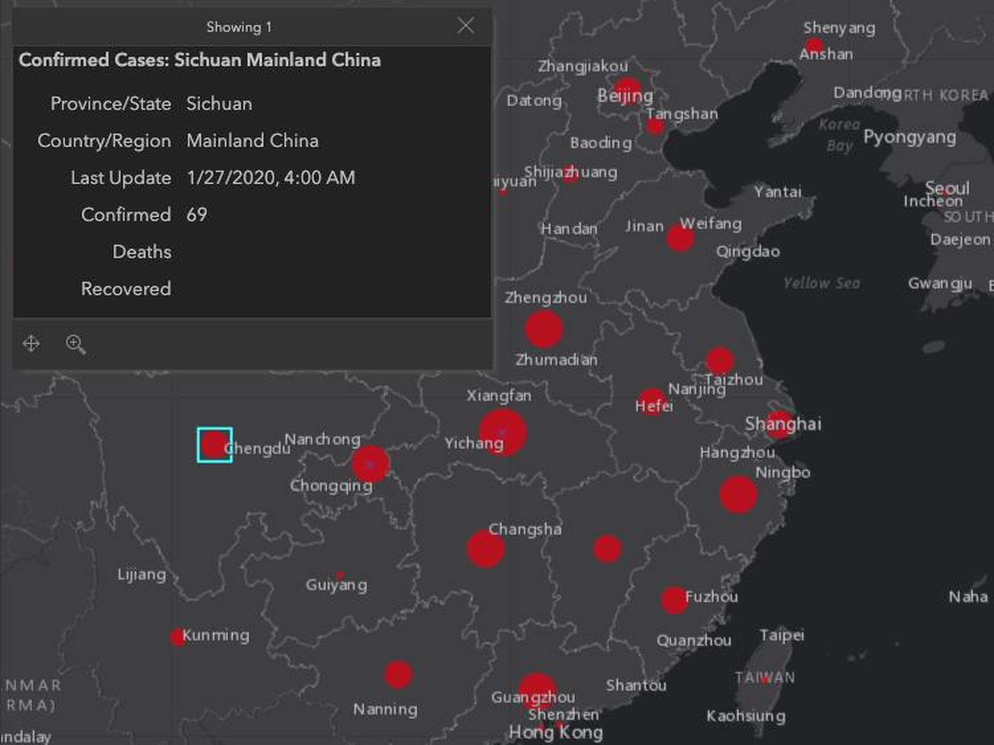 Este sistema online rastrea la propagación del coronavirus de Wuhan por todo el mundo en tiempo real.