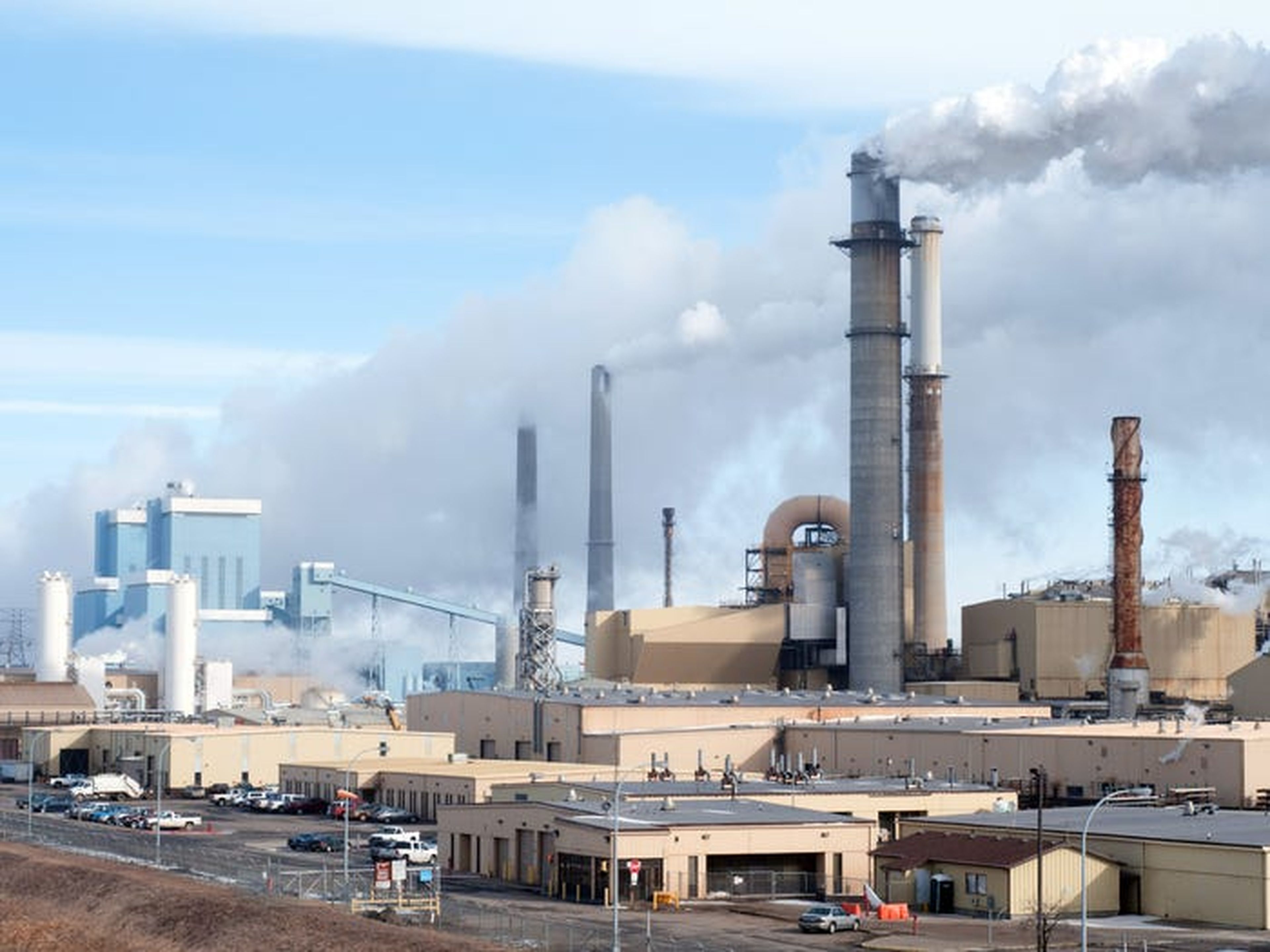Una planta de gasificación de carbón en Beulah, Dakota del Norte (EE.UU.), que produce gas natural.