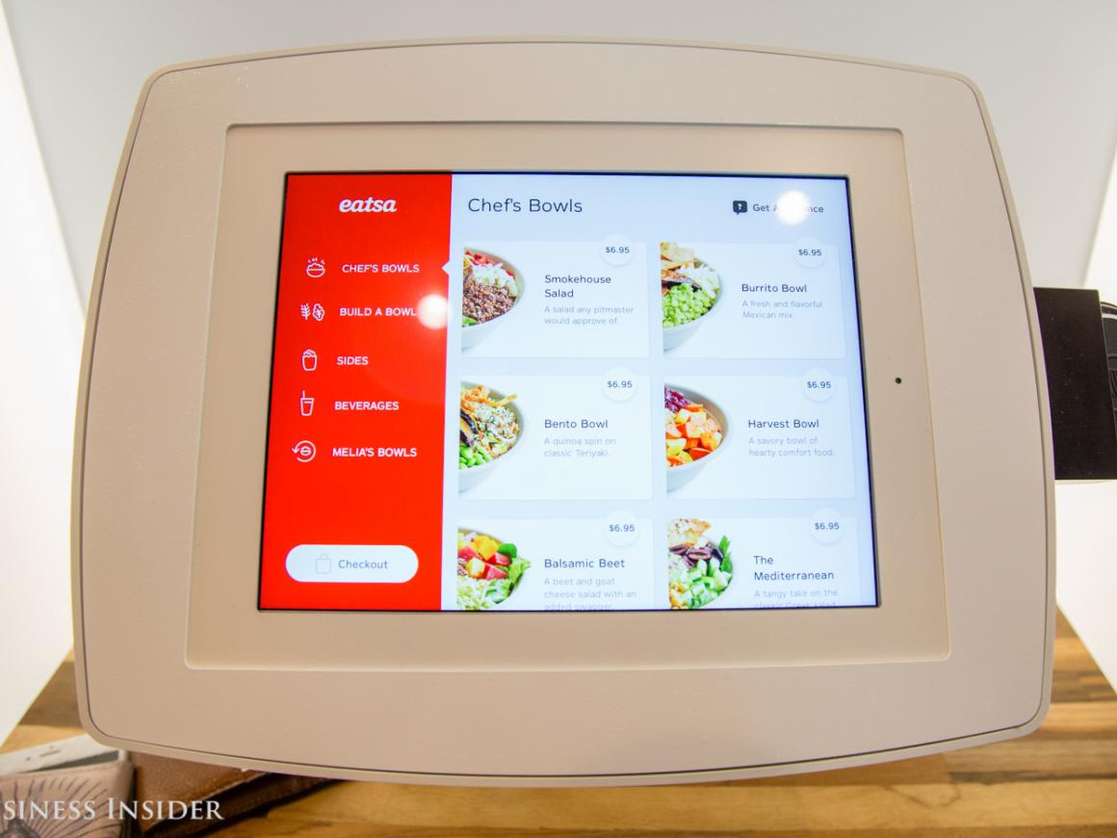 The process was similar at Eatsa — you ordered via a tablet. When Business Insider's Melia Russell visited in 2016, there were eight bowls to choose from, all priced around $7.