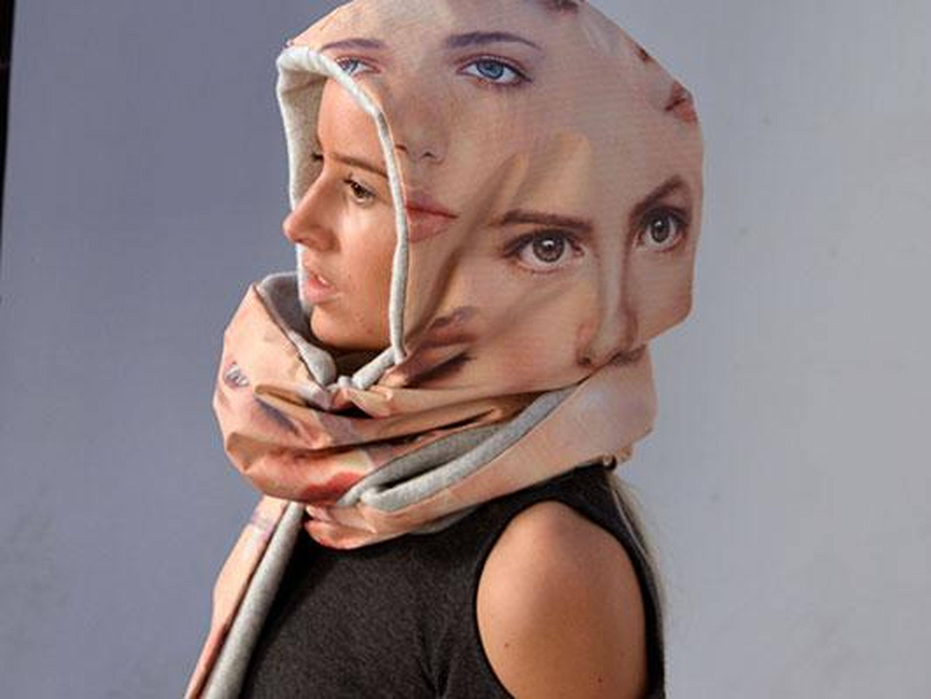 Sanne Weekers, a design student in the Netherlands, created a headscarf decorated with faces intended to confuse algorithms.
