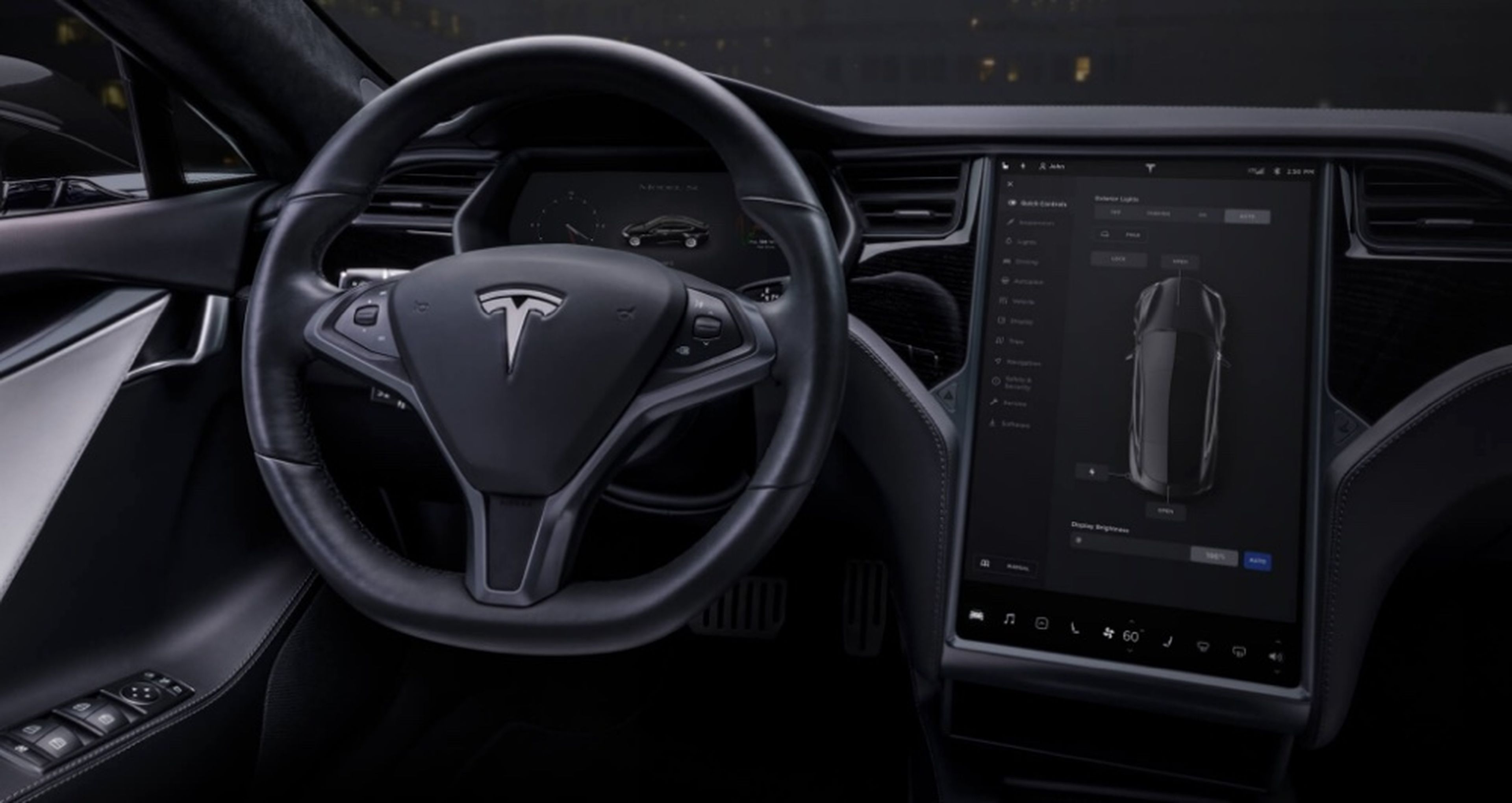 Interior del Tesla Model S.