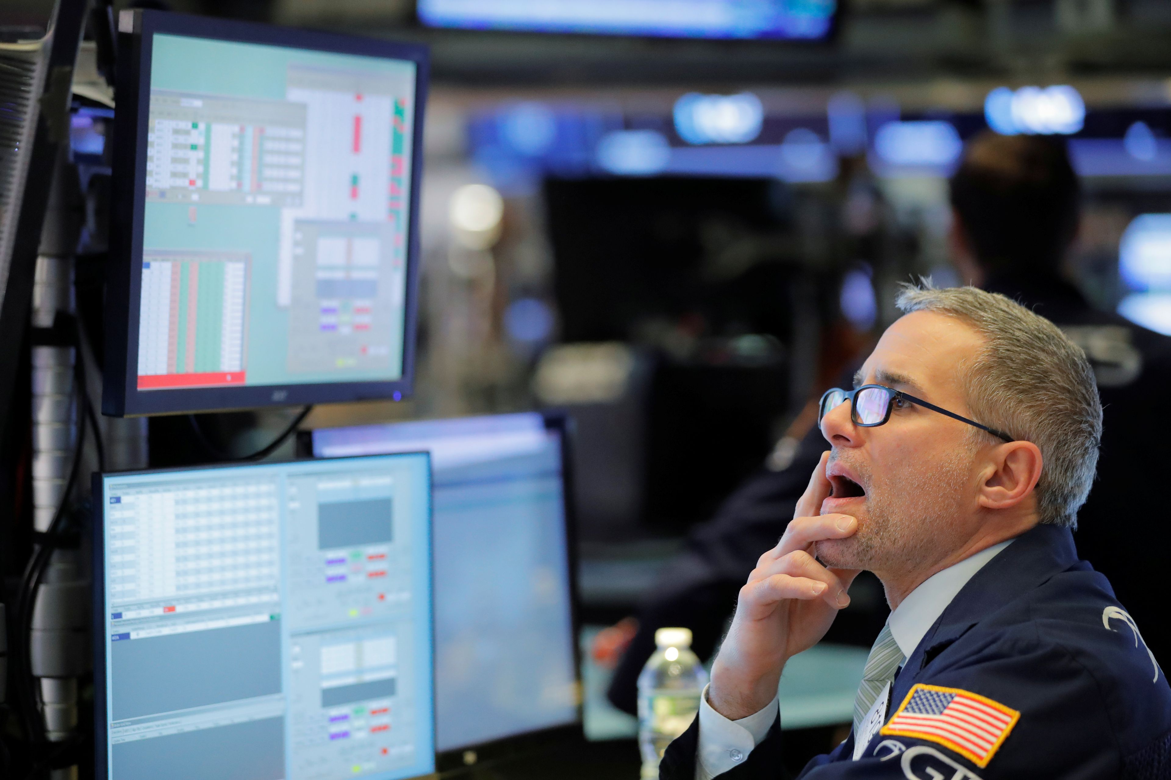 Trader operando en Wall Street.