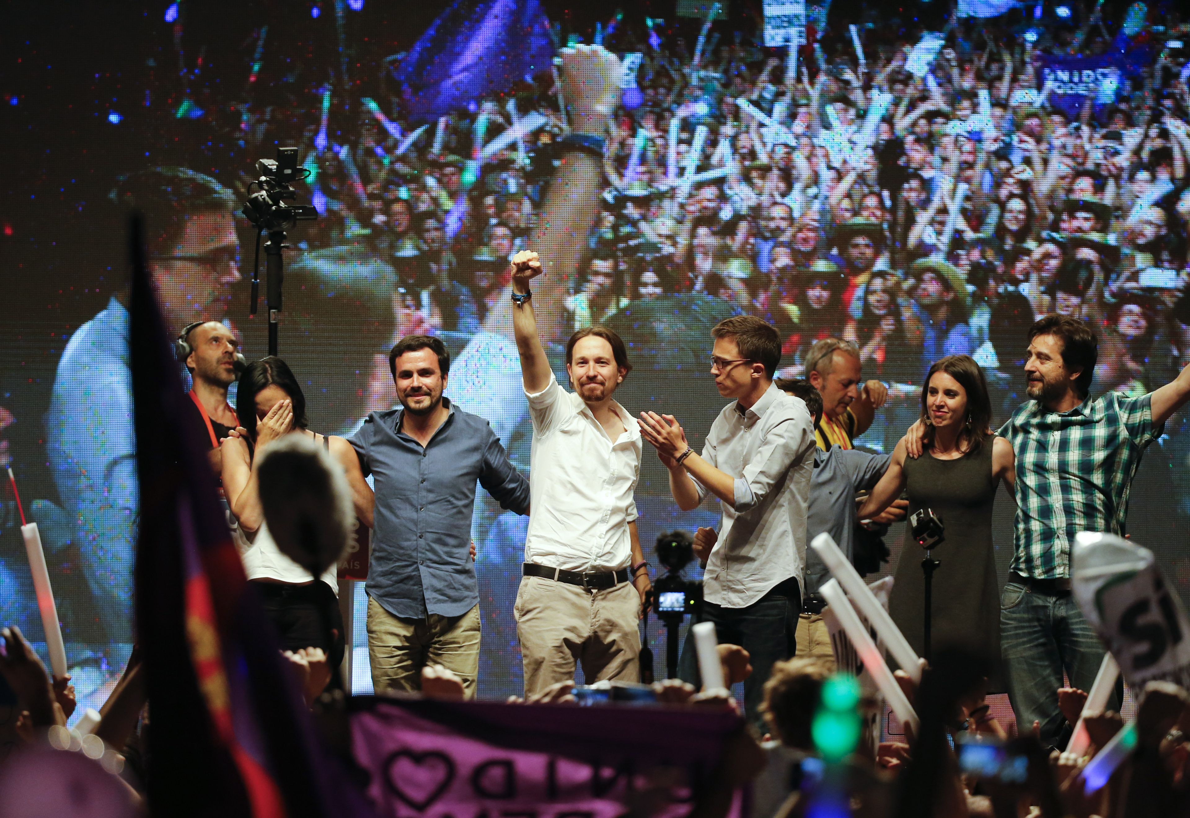 Unidos Podemos en su cierre de campaña de 2016.