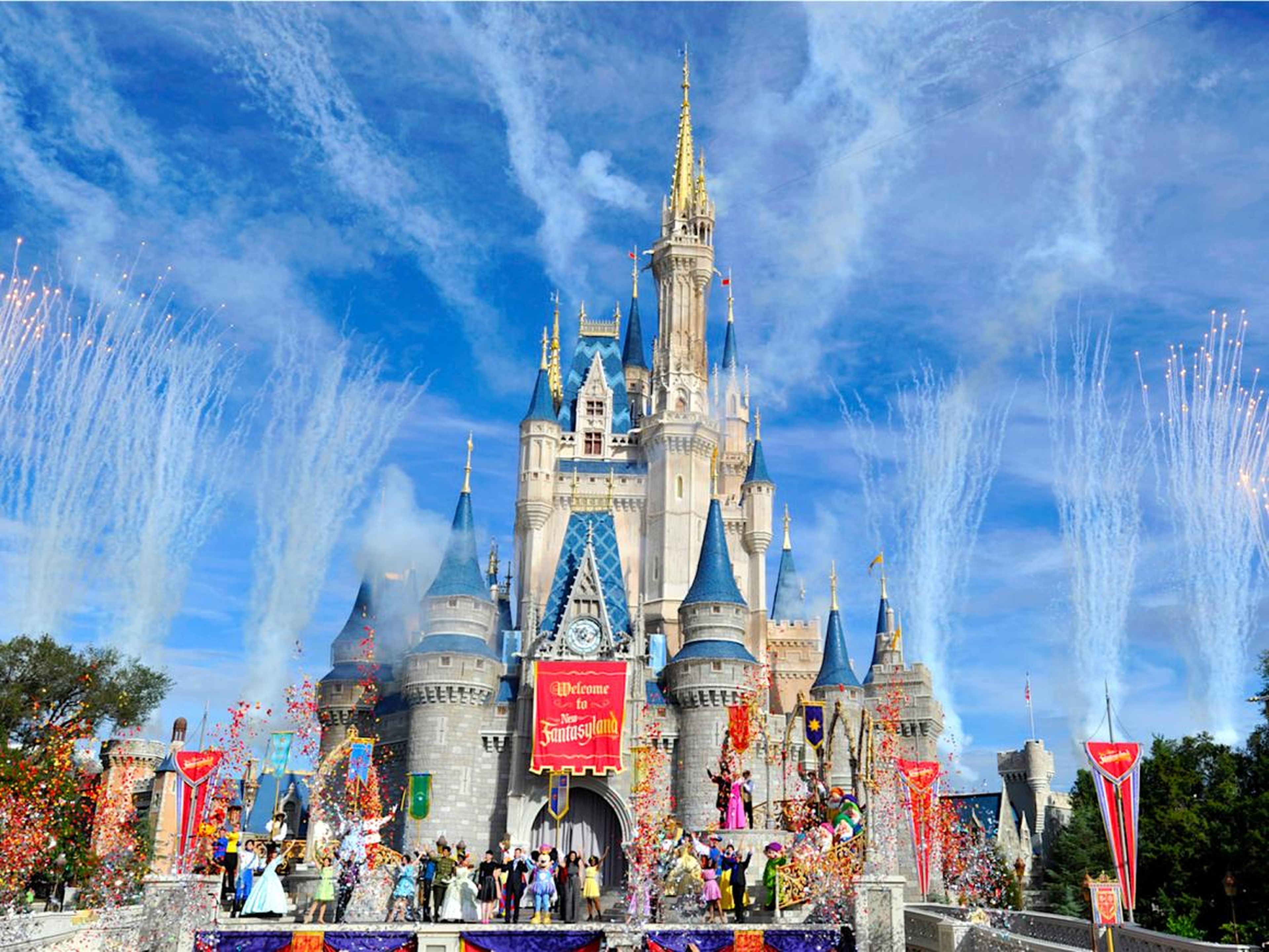 El castillo de Disney World en Orlando, Florida.