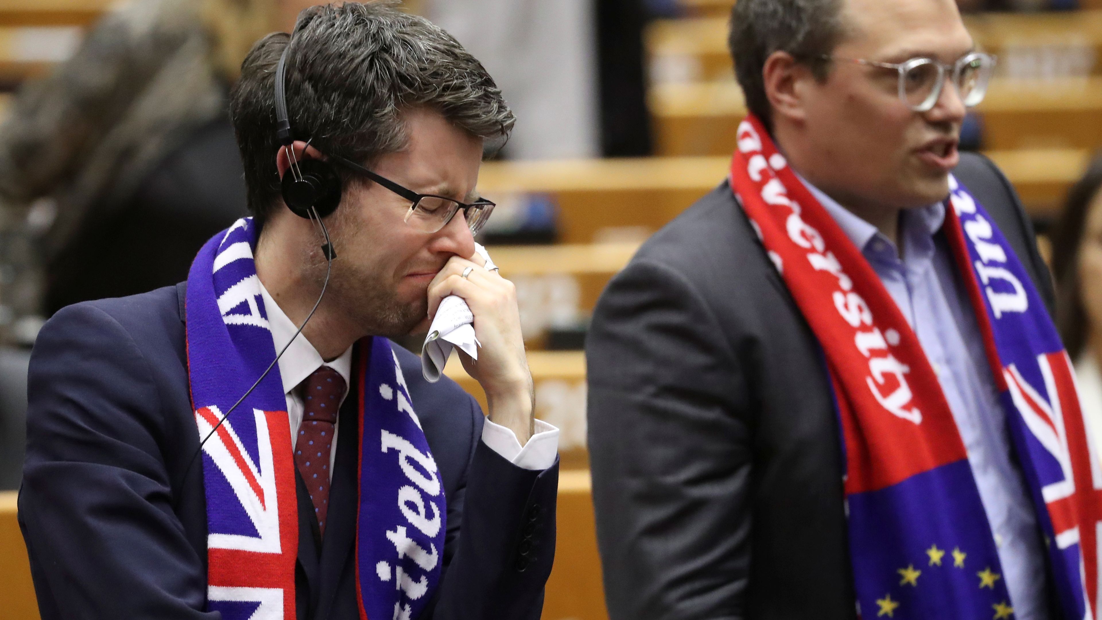 Varios eurodiputados reaccionan a la votación que certifica el acuerdo de salida de Reino Unido de la UE