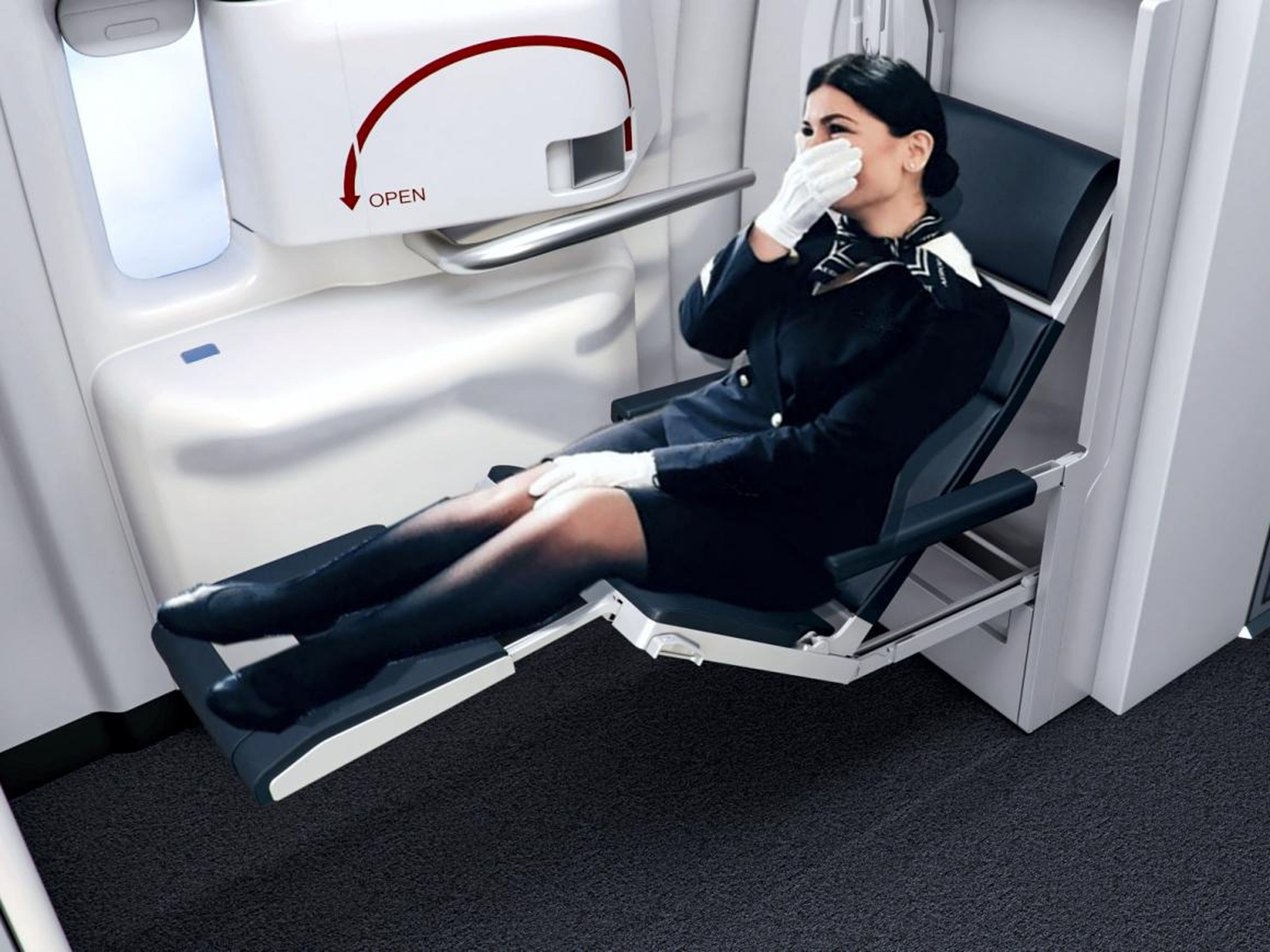 While normally overlooked in terms of in-flight comfort, flight crews can also get in on the trend.