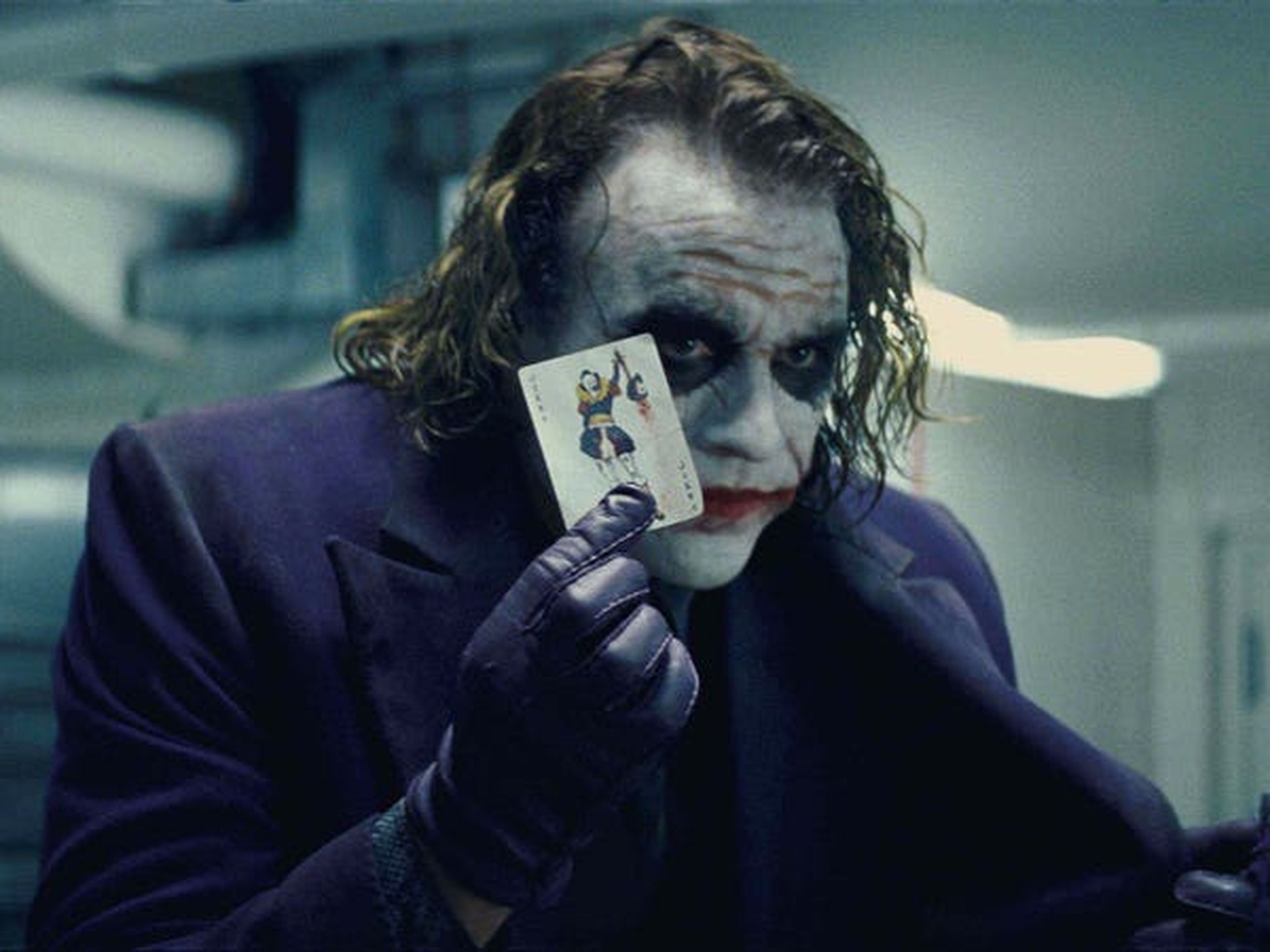Heath Ledger como el Joker en El caballero oscuro