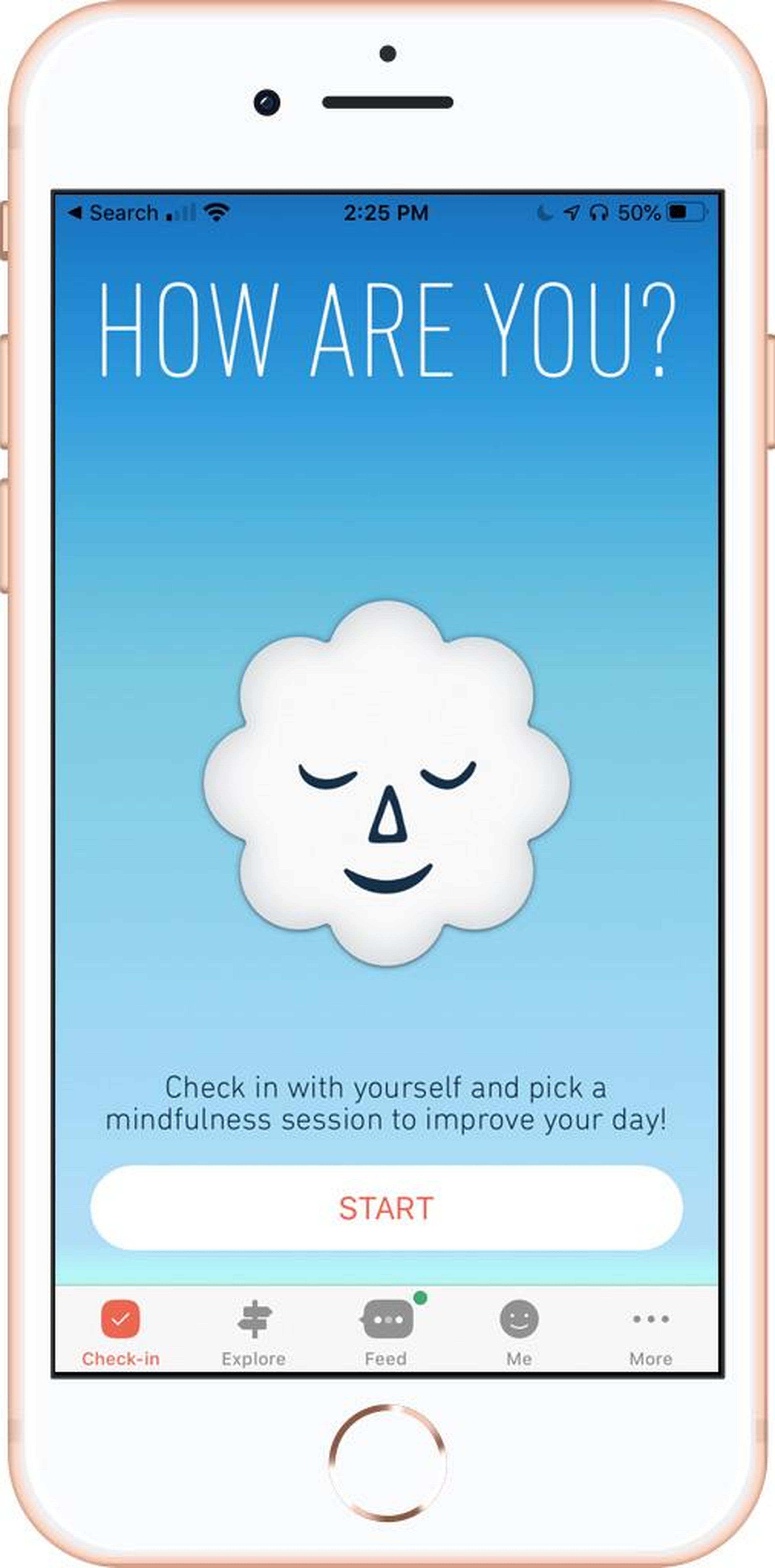 6. Try meditating in your seat with apps like Breathe.