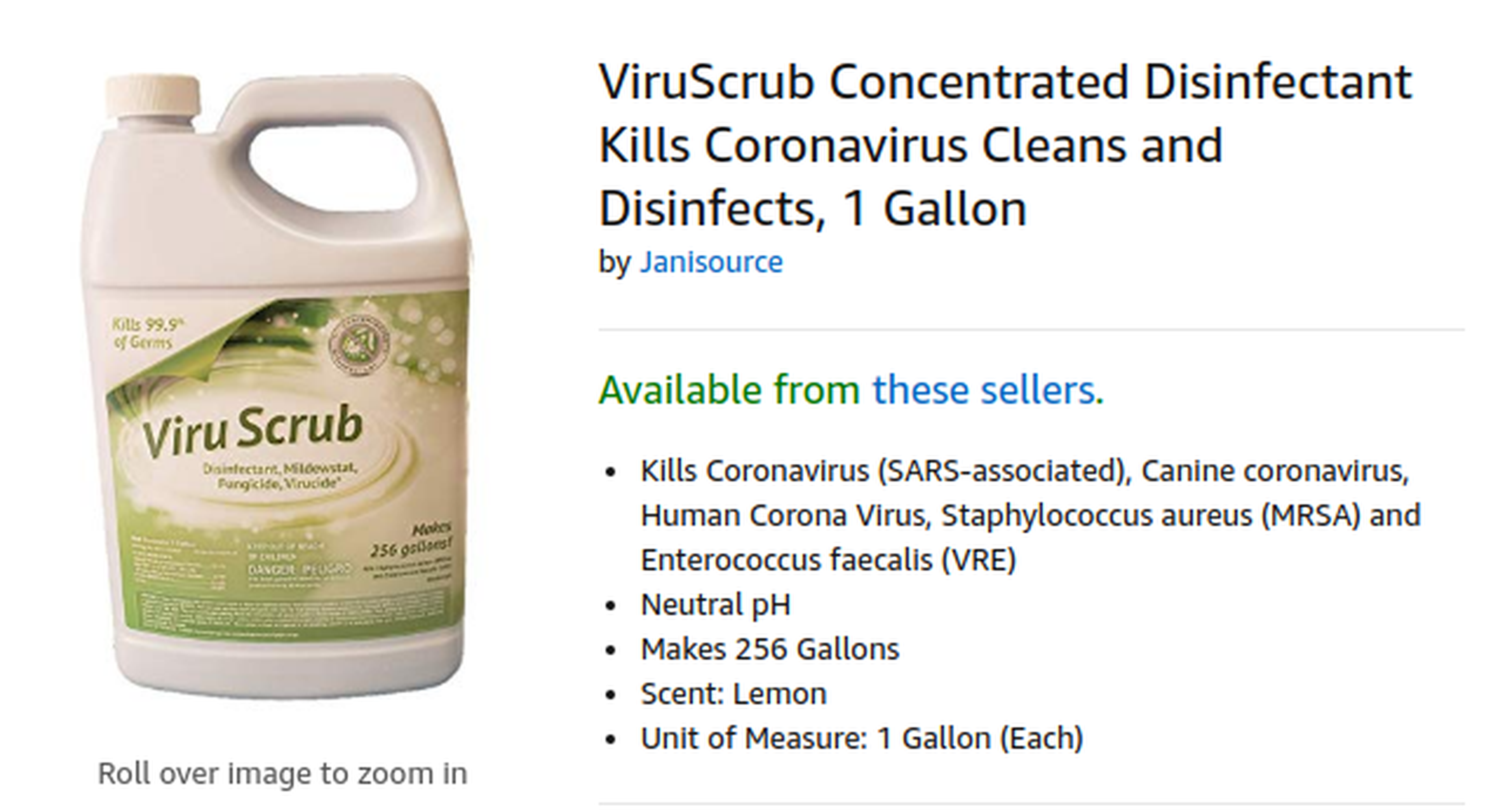 Amazon producto coronavirus
